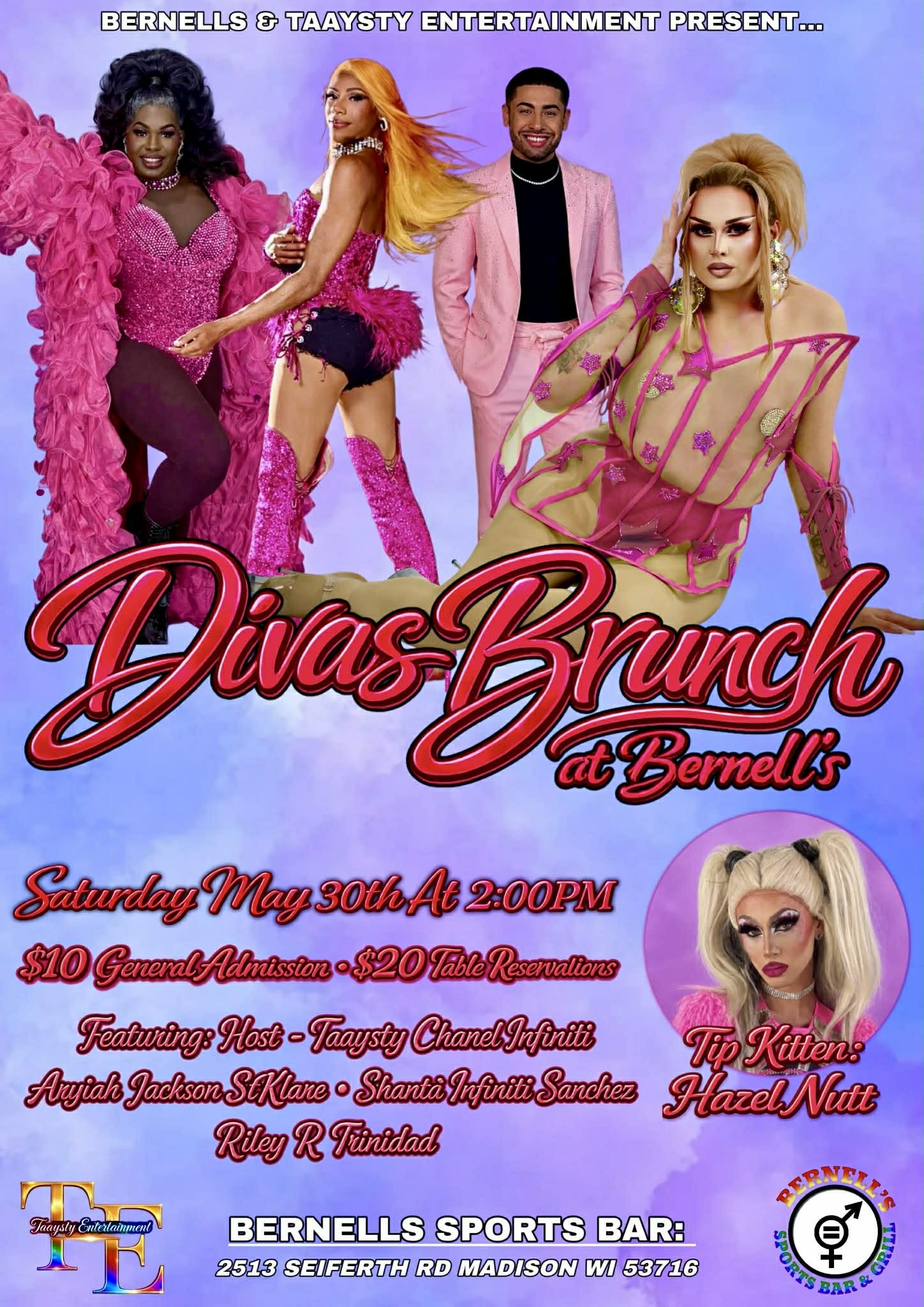 Divas Brunch @ Bernells 05/30  | General Admission