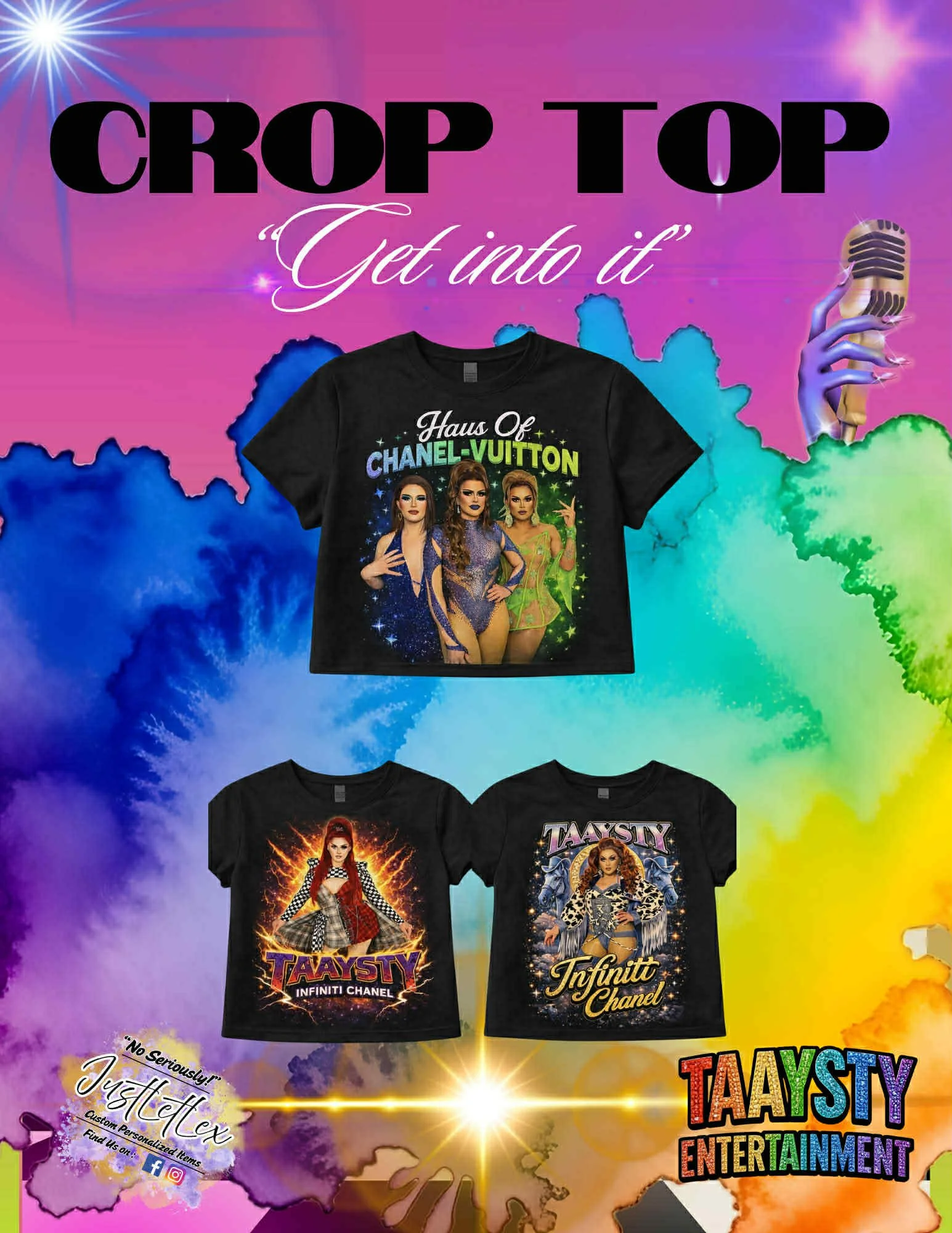 Graphic Crop Top Shirts
