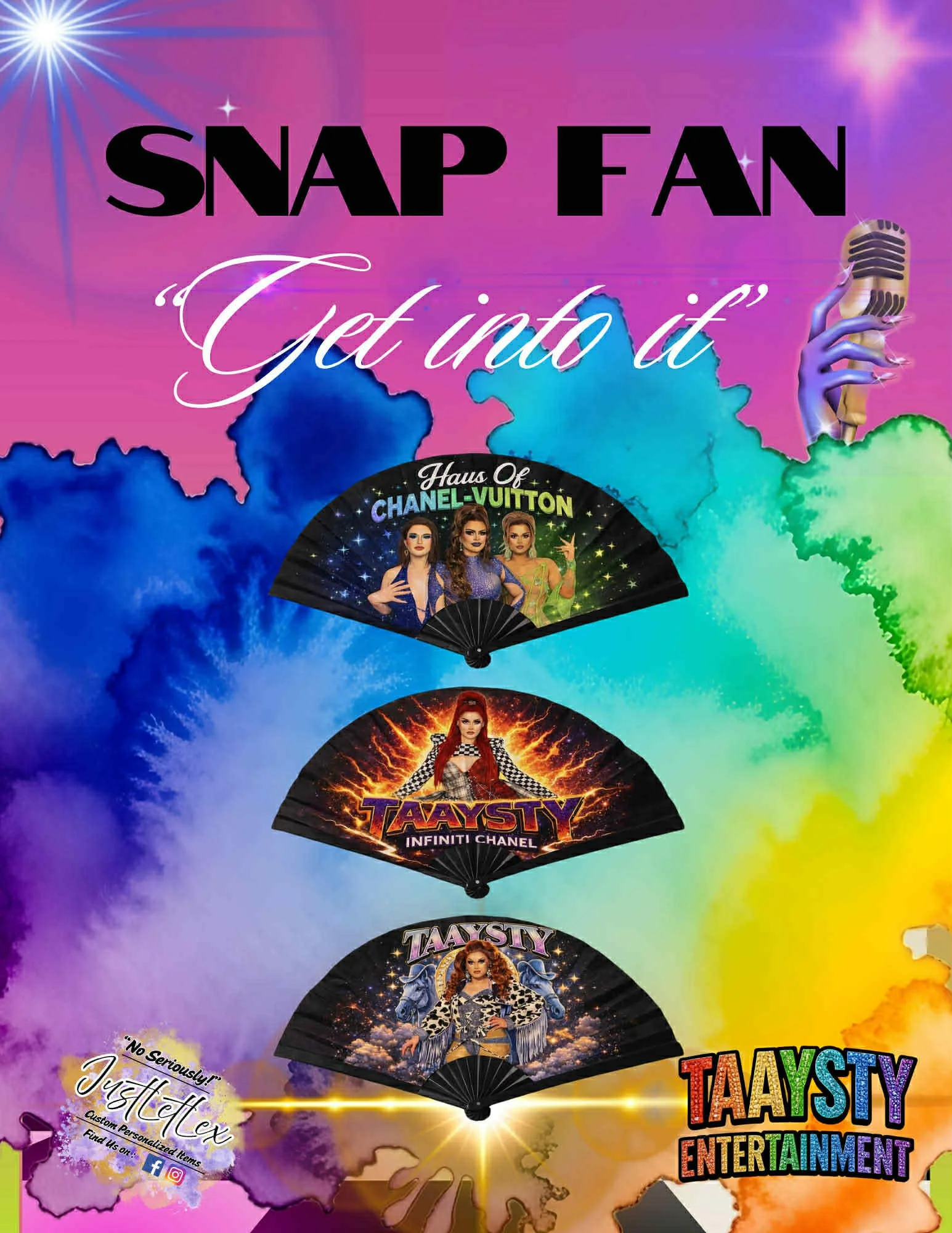 Graphic Snap Fans
