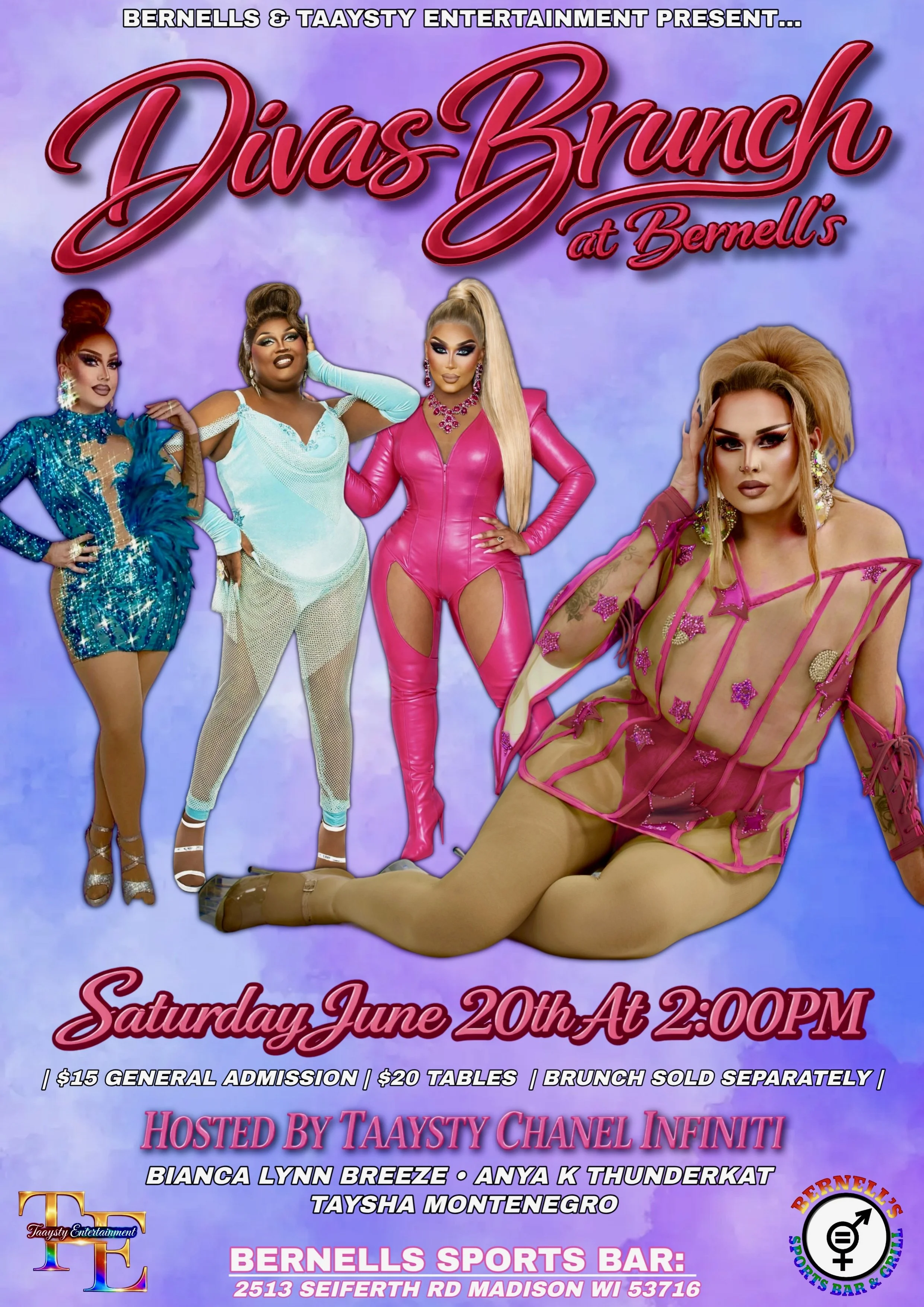 Divas Brunch @ Bernells 06/20 | General Admission