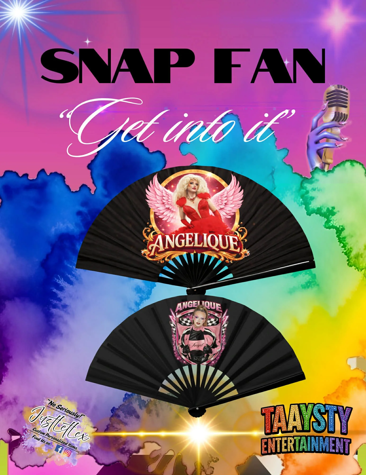Graphic Angelique Snap Fan
