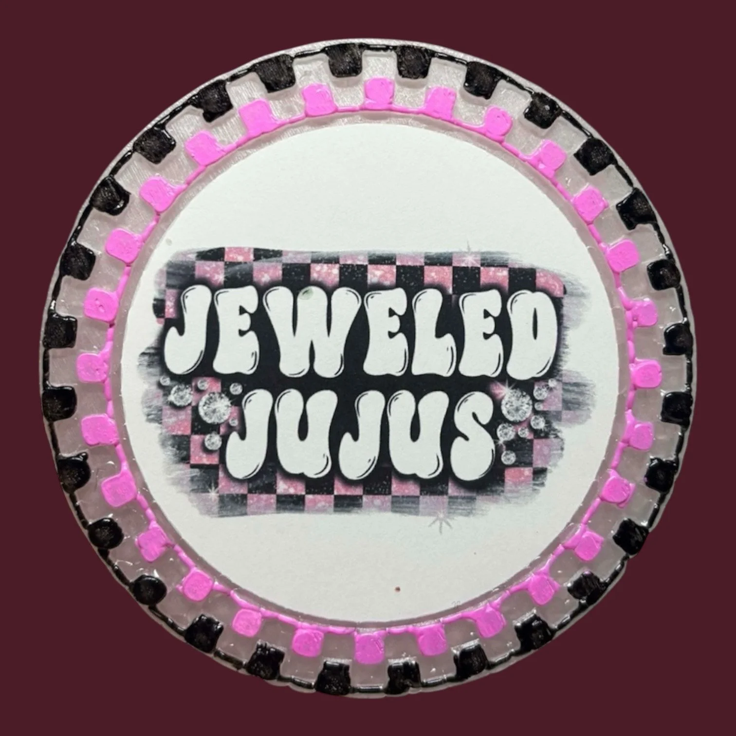 Checkered Jeweled Jujus Freshie