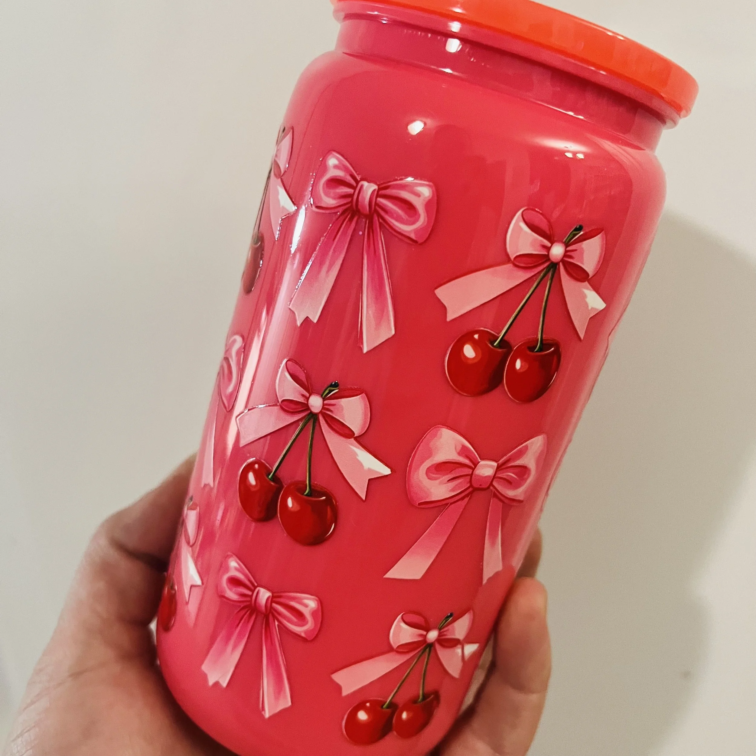 Cherry and Bow Libby Cup