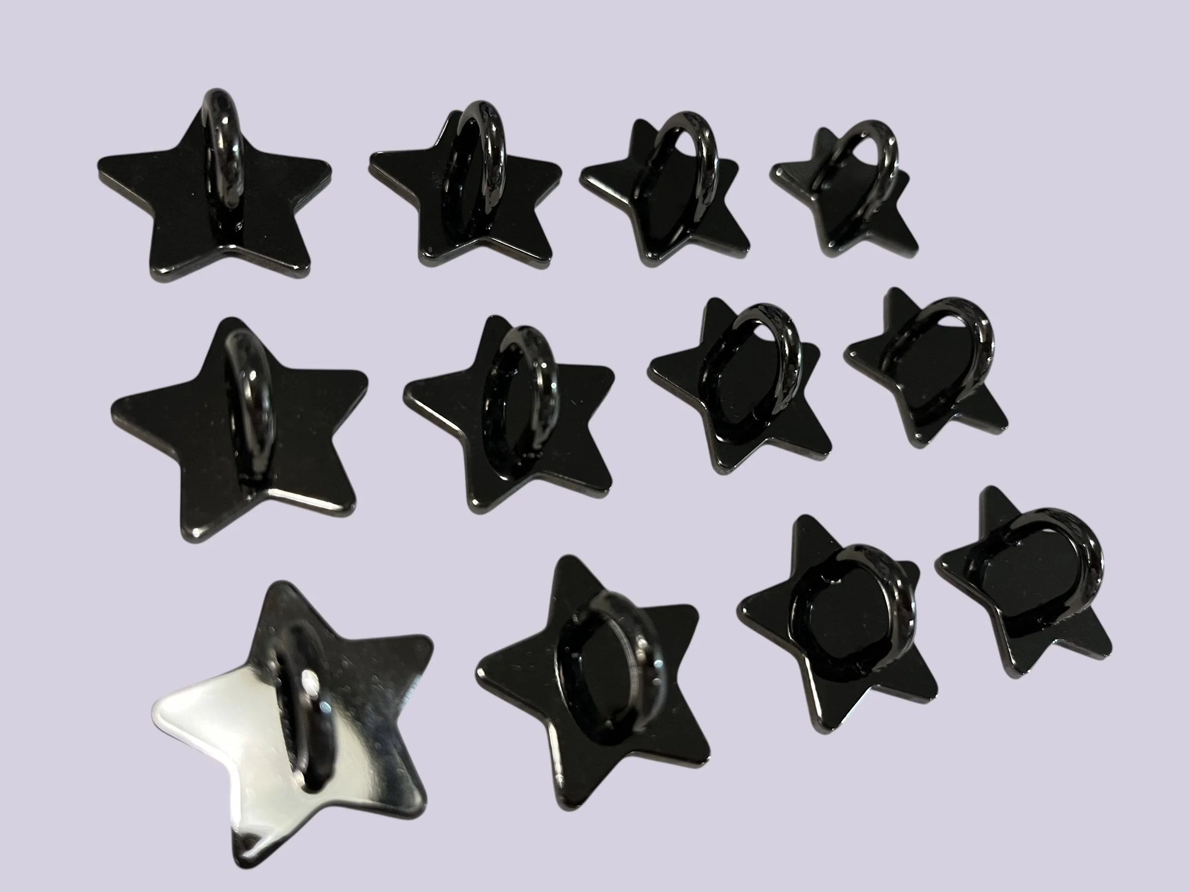 Adhesive Charm Attachments in Gunmetal