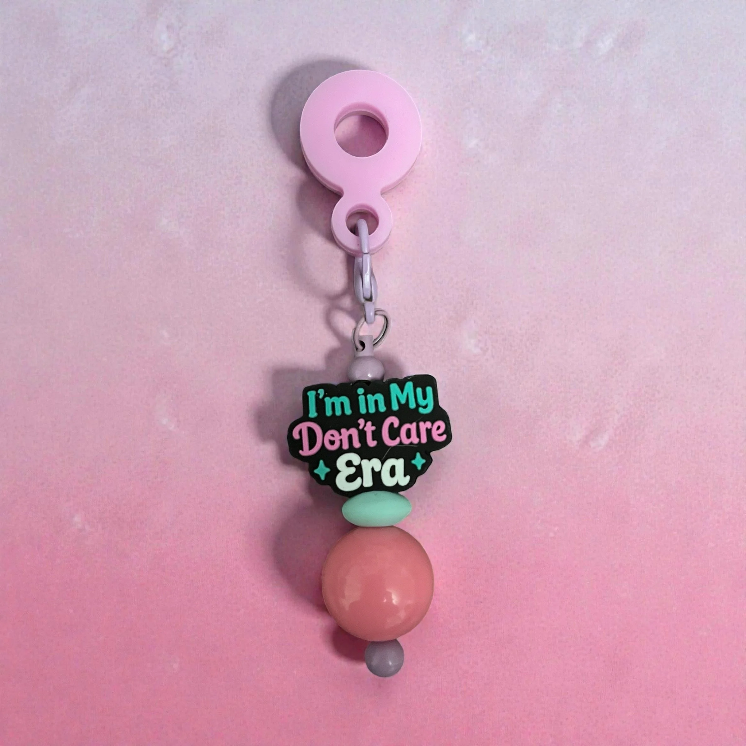 'Don't Care Era' Straw Charm