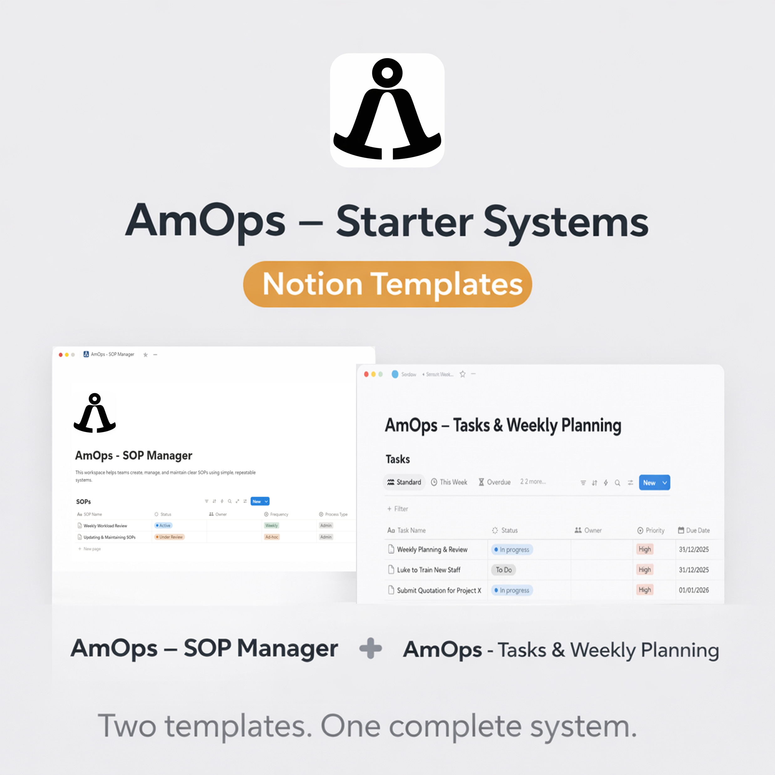 AmOps — Starter Systems (Notion Templates)