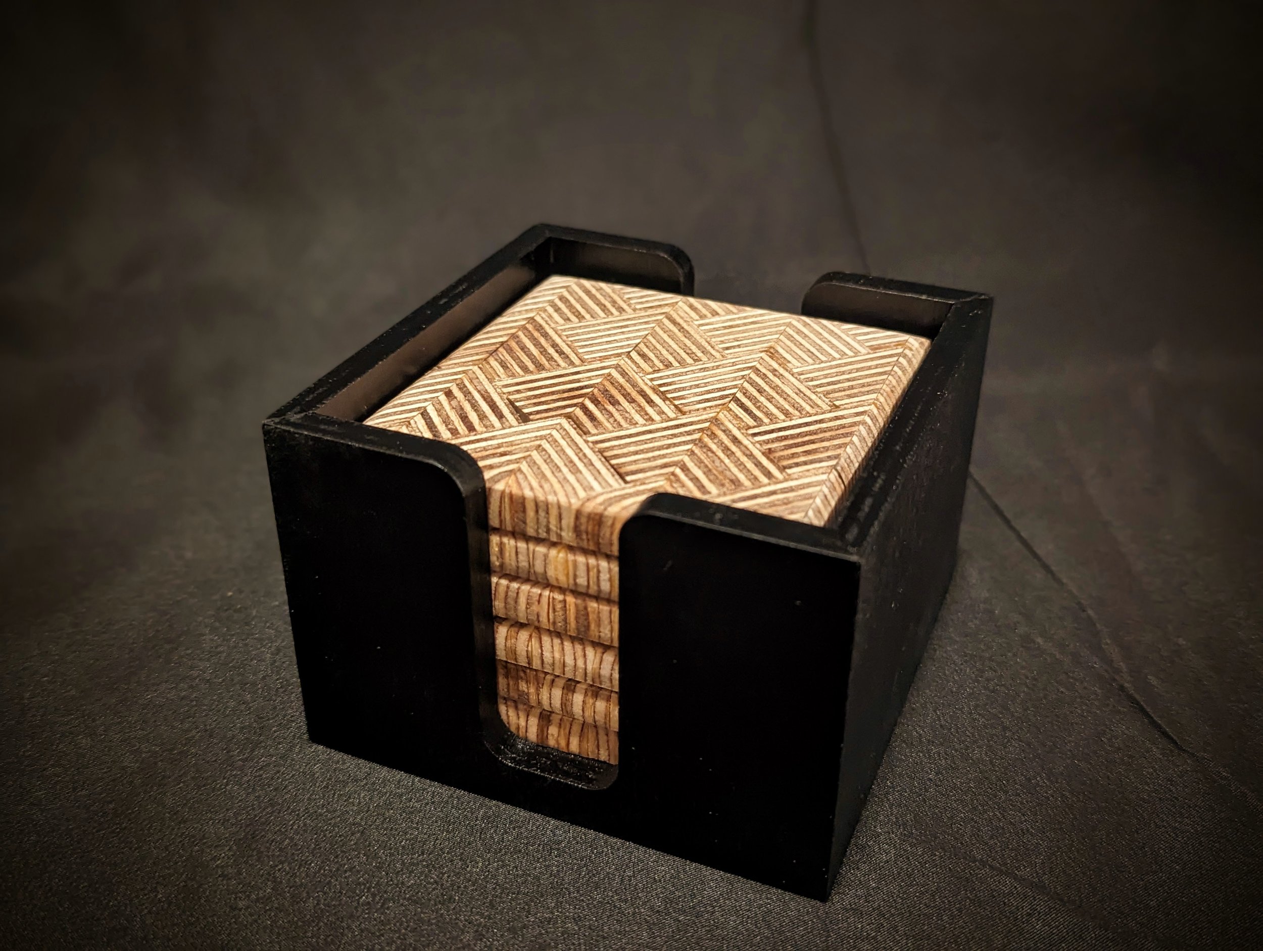 Pattern Plywood Coasters