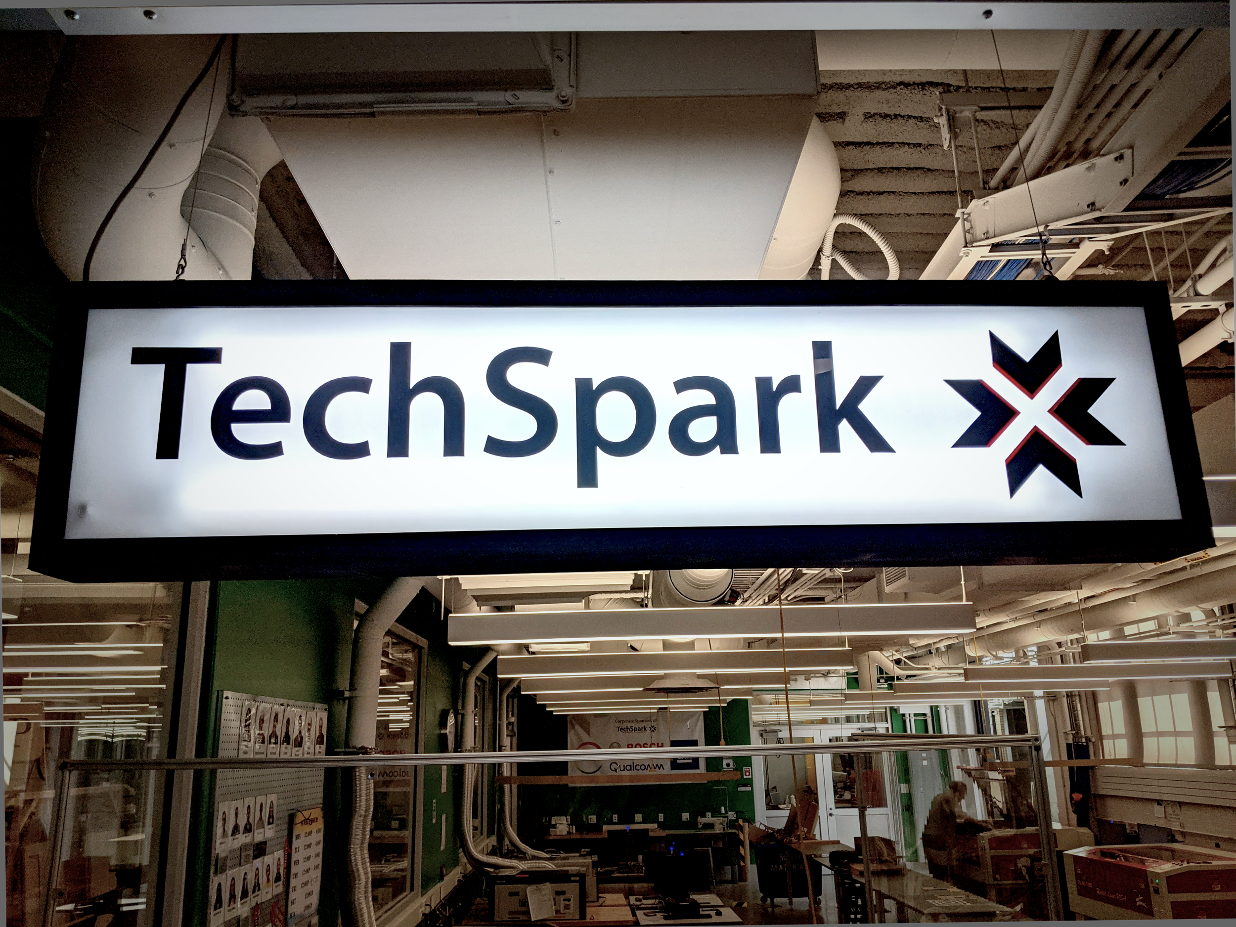 TechSpark Hanging Sign