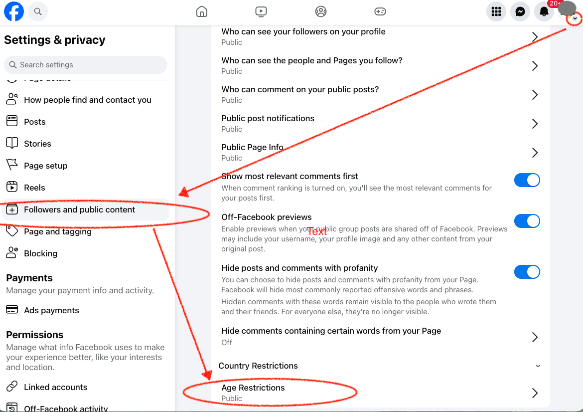 Change Age Restrictions on Facebok Page.png