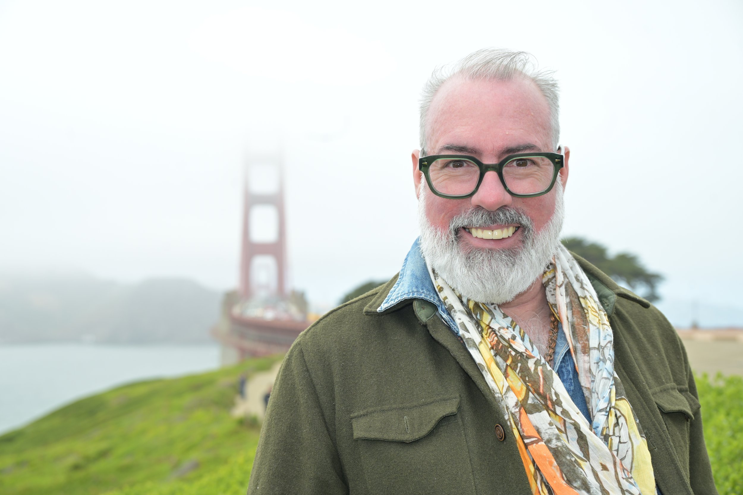 Rick in front of the Golden Gate Bridge