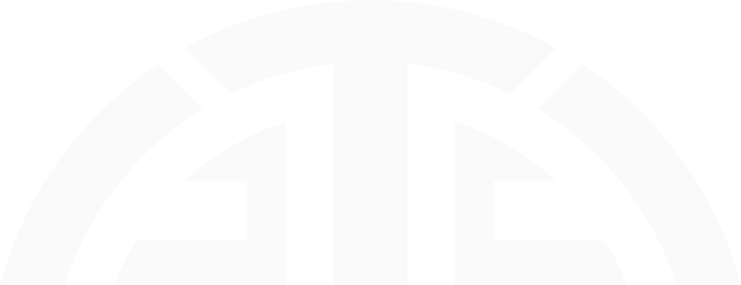 Black and white geometric abstract logo with curved lines and a small central circle.