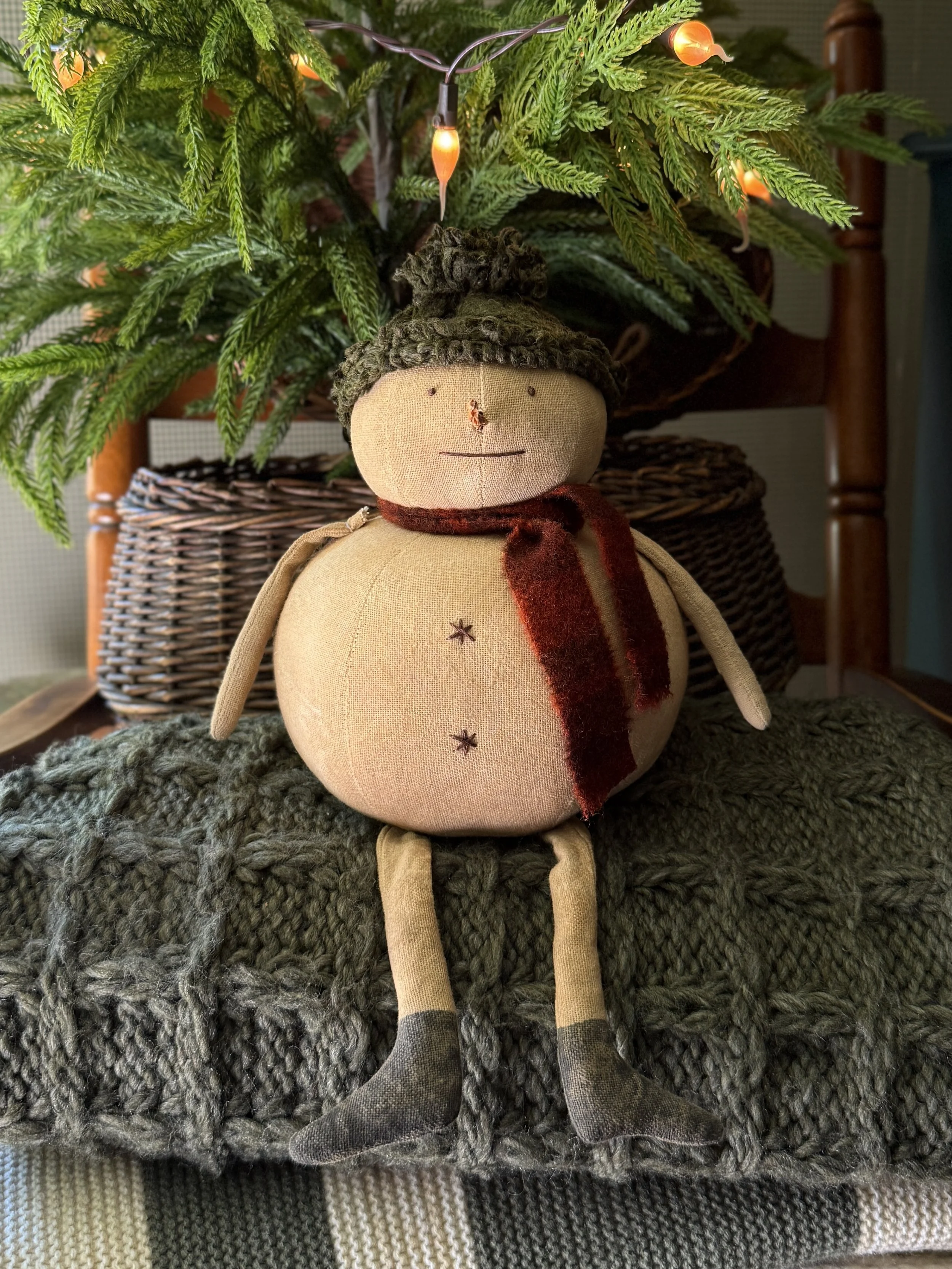Primitive Snowfolk No. 7 — Primitive Pig Folk Art