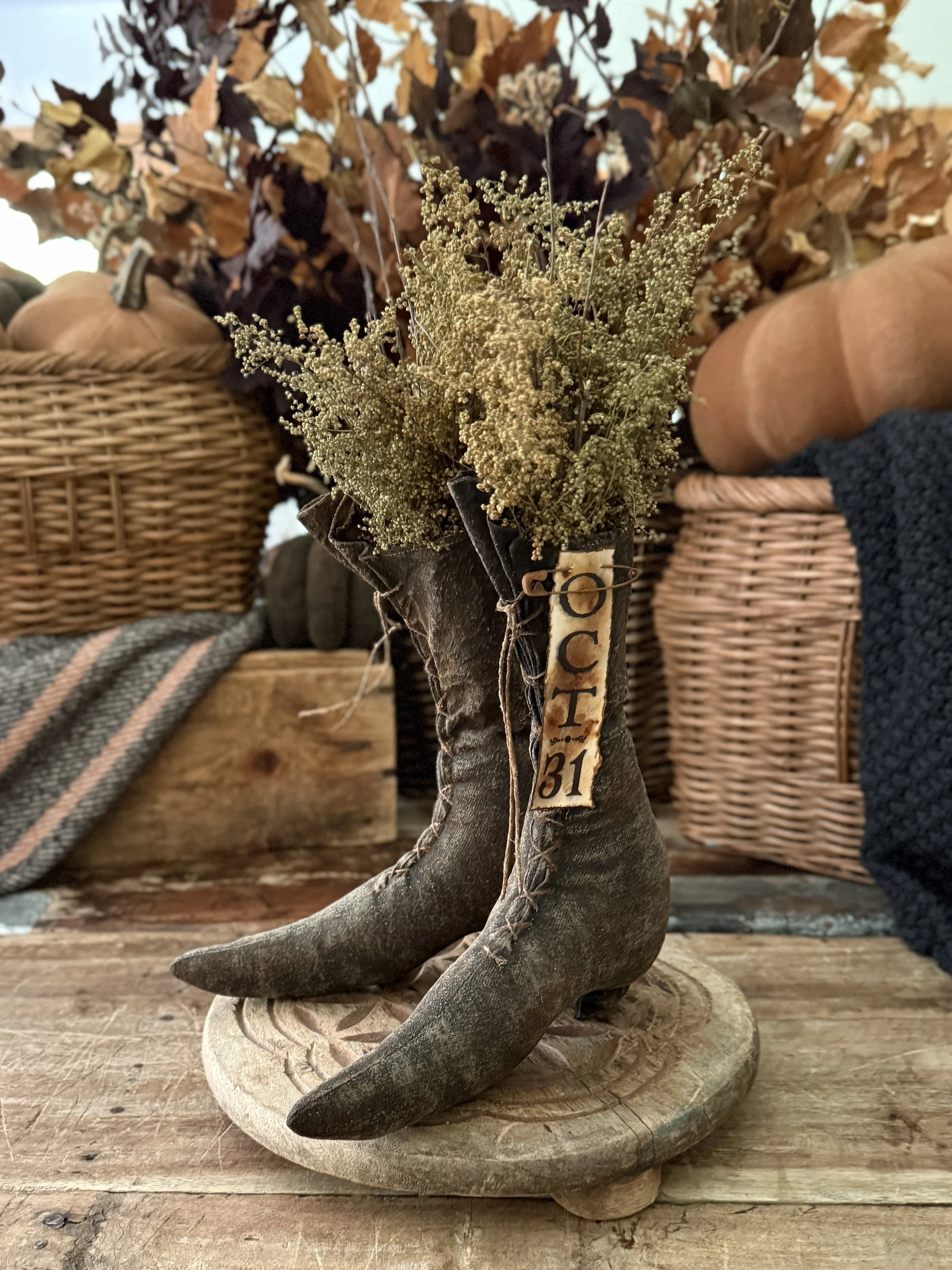 Primitive Grungy Witch Boots No. 7