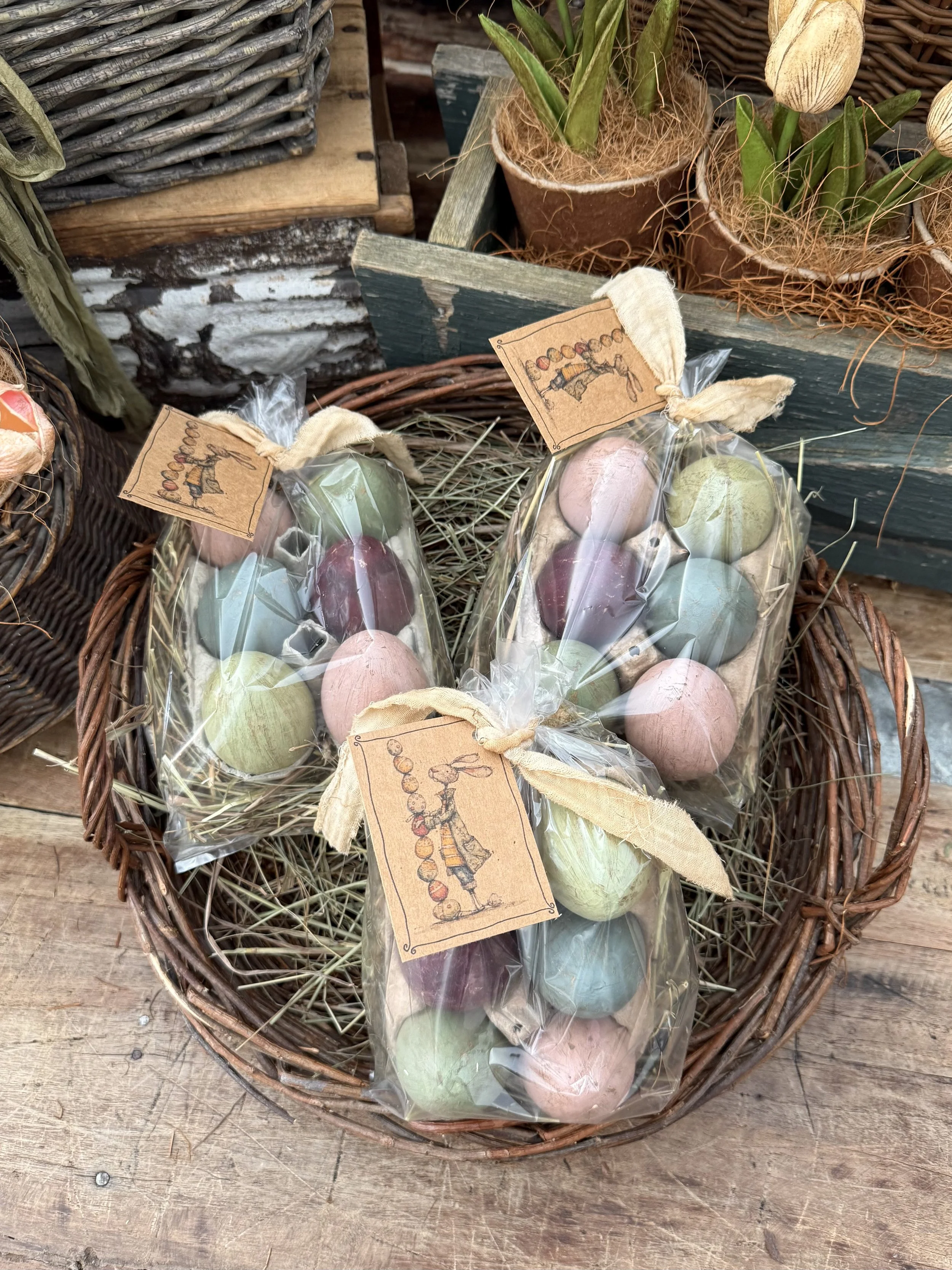 Set of 6 Primitive Eggs