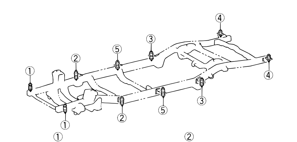 1998 Toyota 4Runner OEM Cabin Mounting Bushings Set
