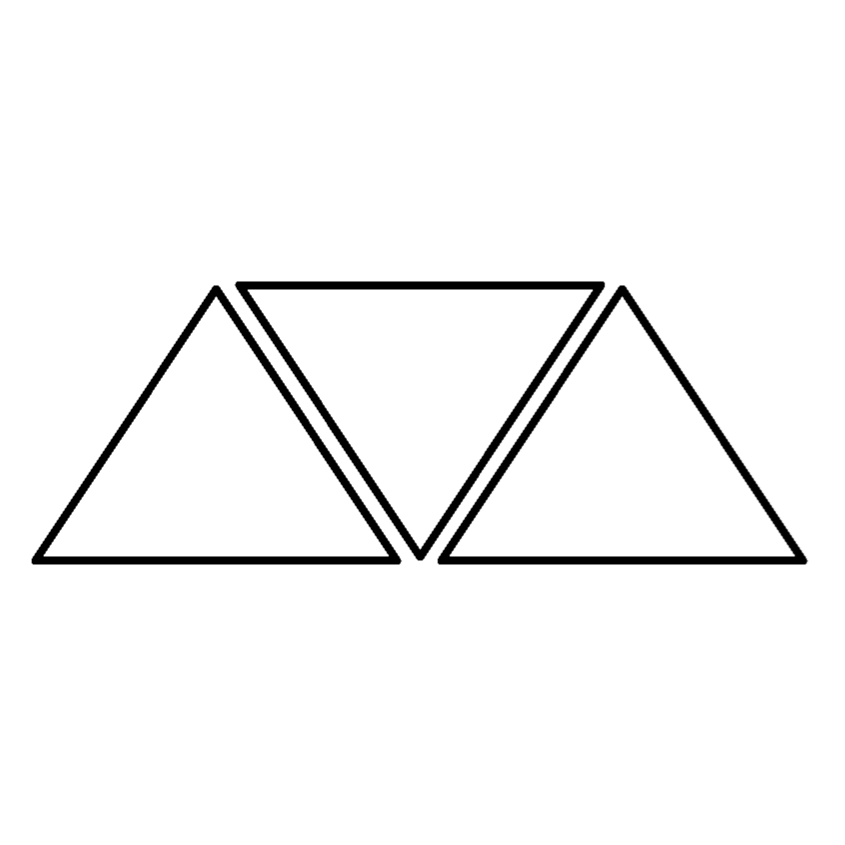 AVA framework icon: three connected geometric triangles forming a trapezoid, representing the interaction layer and structured AI behavior