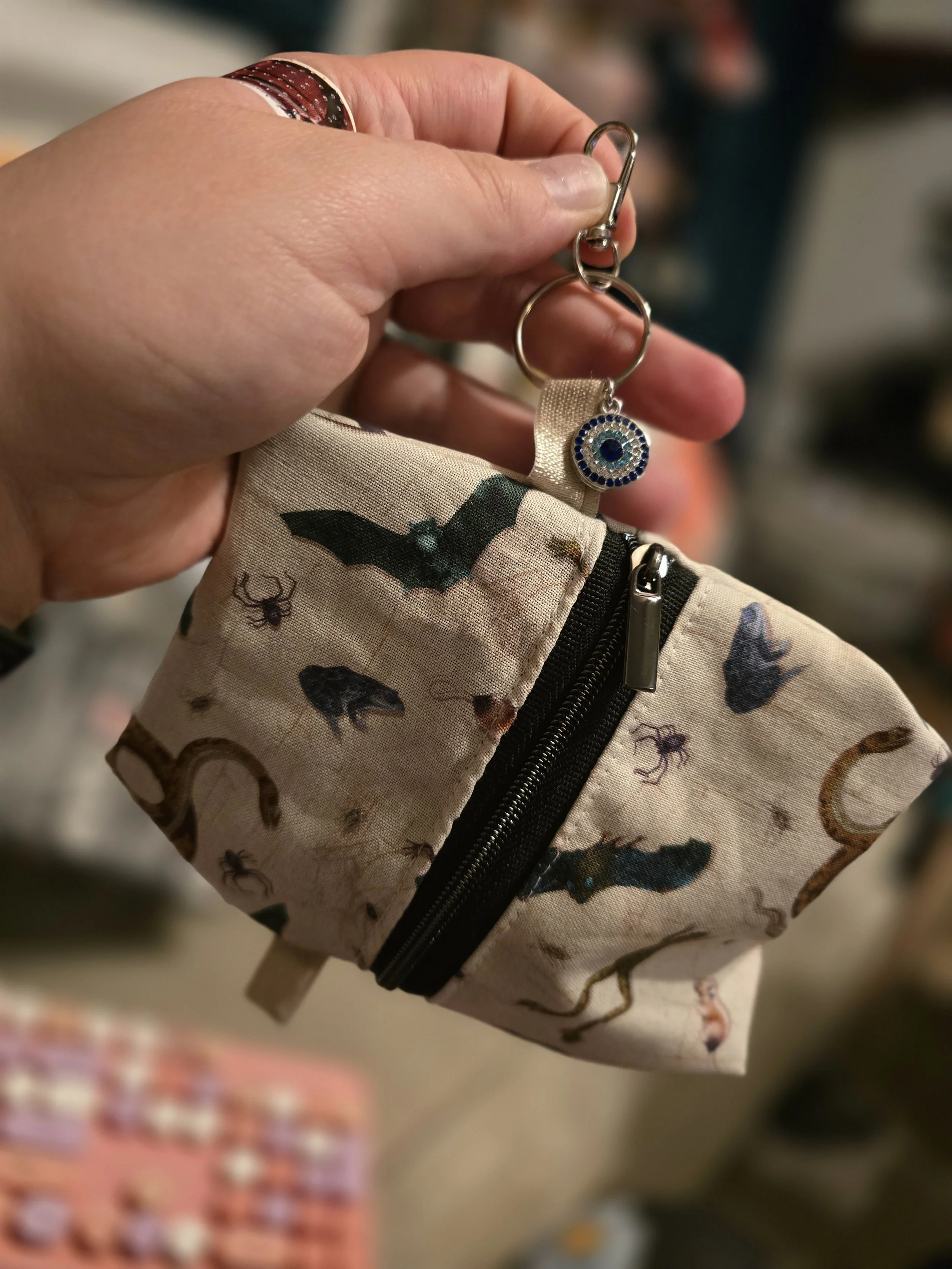 Mystery Sewn Coin Pouch Keychain