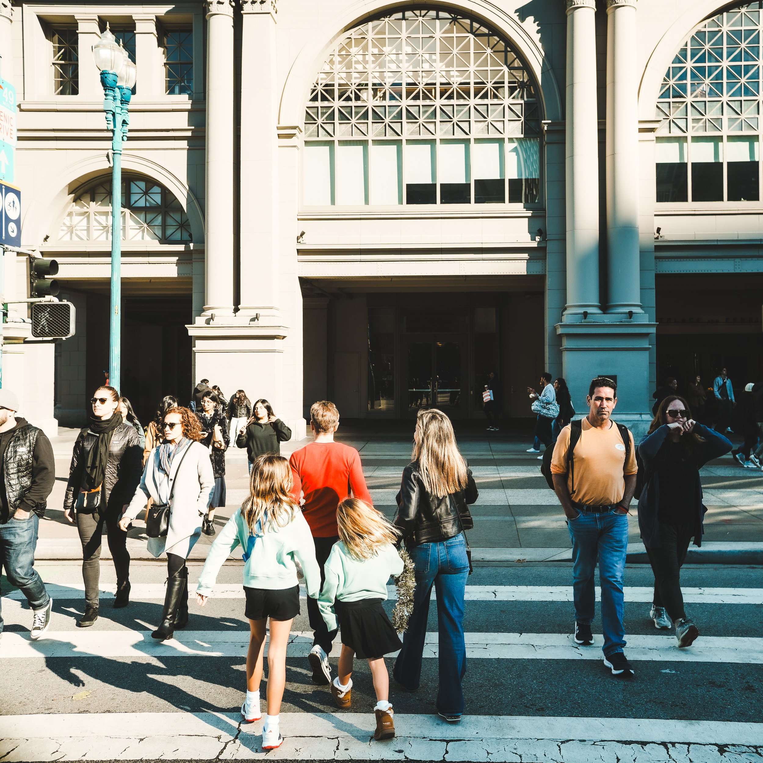 Running to Ferry Building. Sony A7C II + 24mm f/1.8 ZA