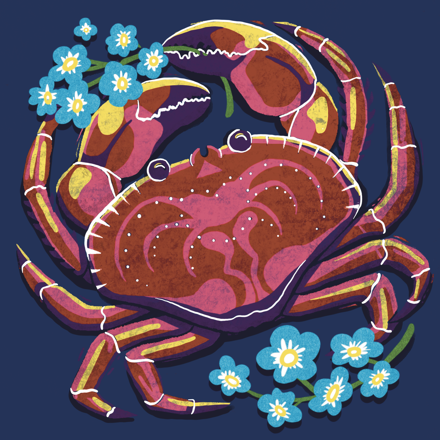 Crustacean and Flowers