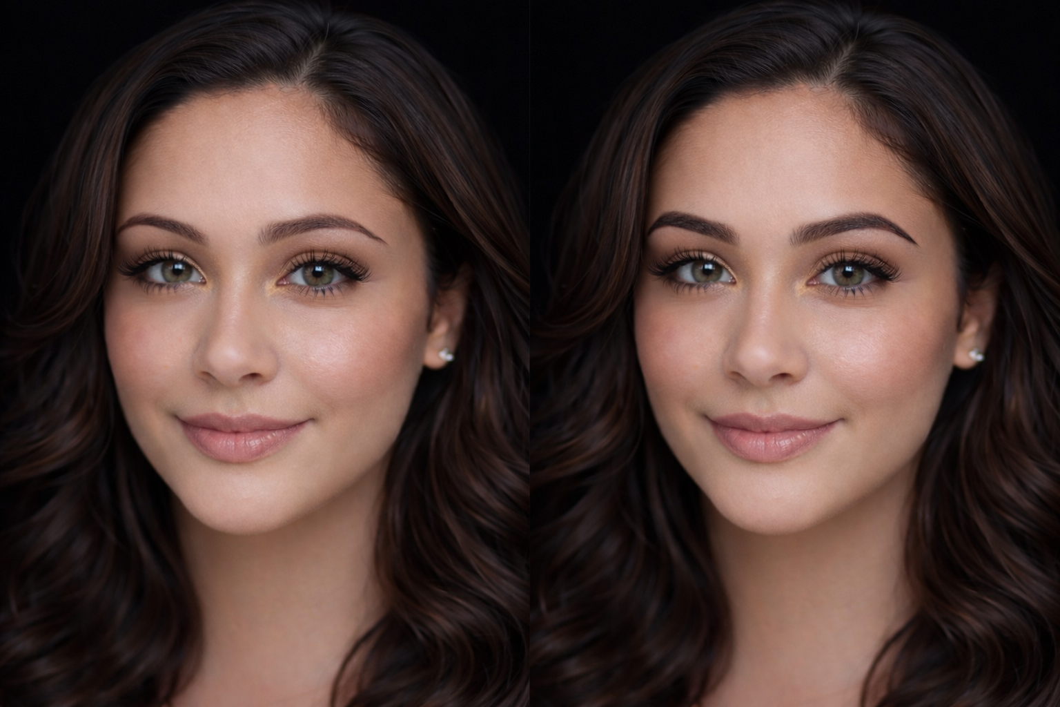 Shaded brow technique before and after results
