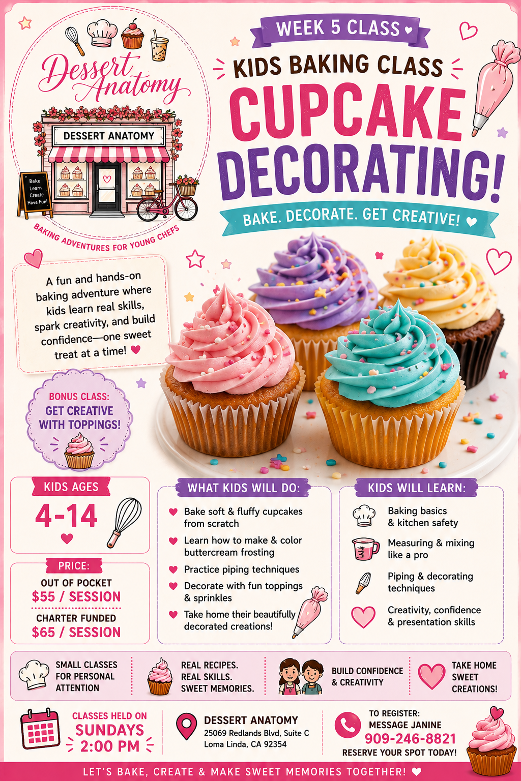 Week 5: Bake & Decorate Cupcakes