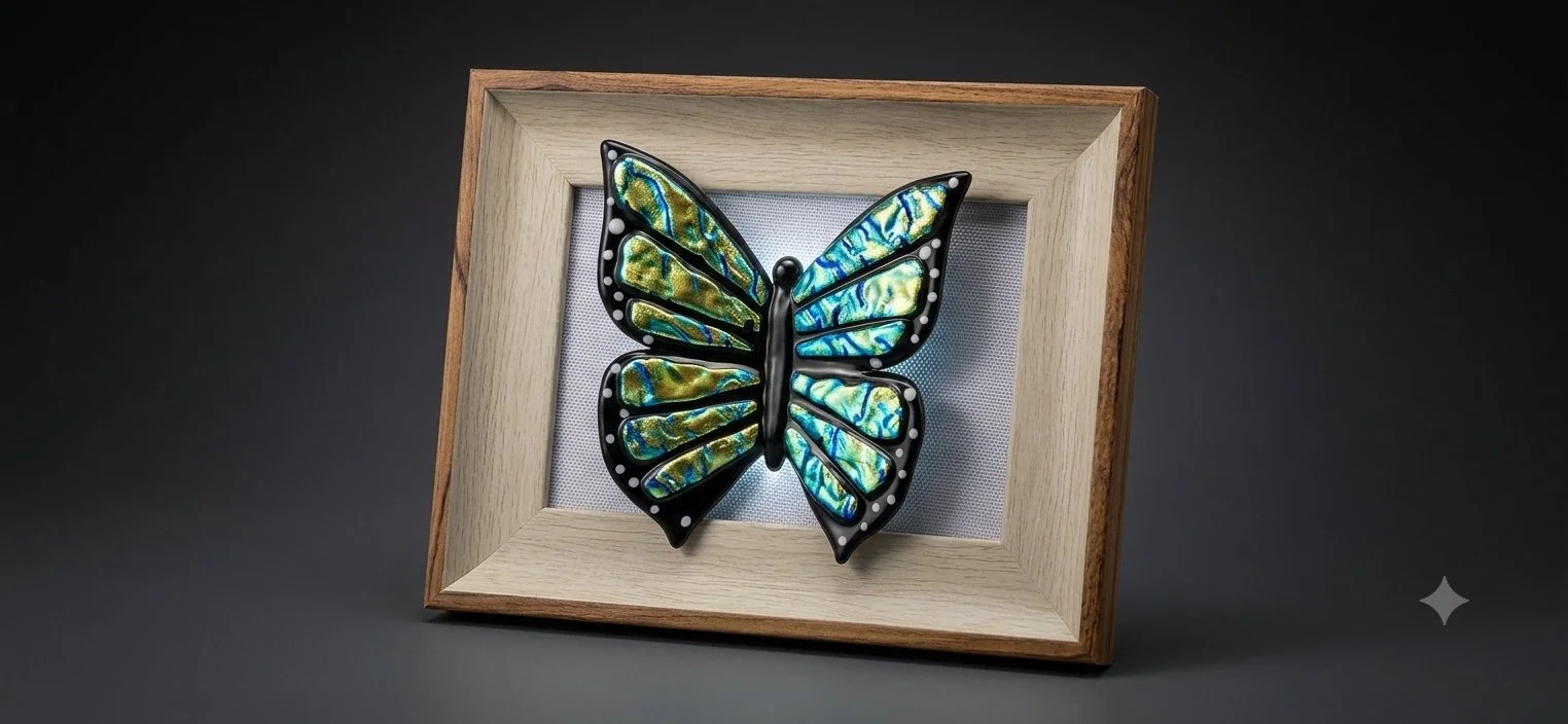 Framed Dichroic Butterfly