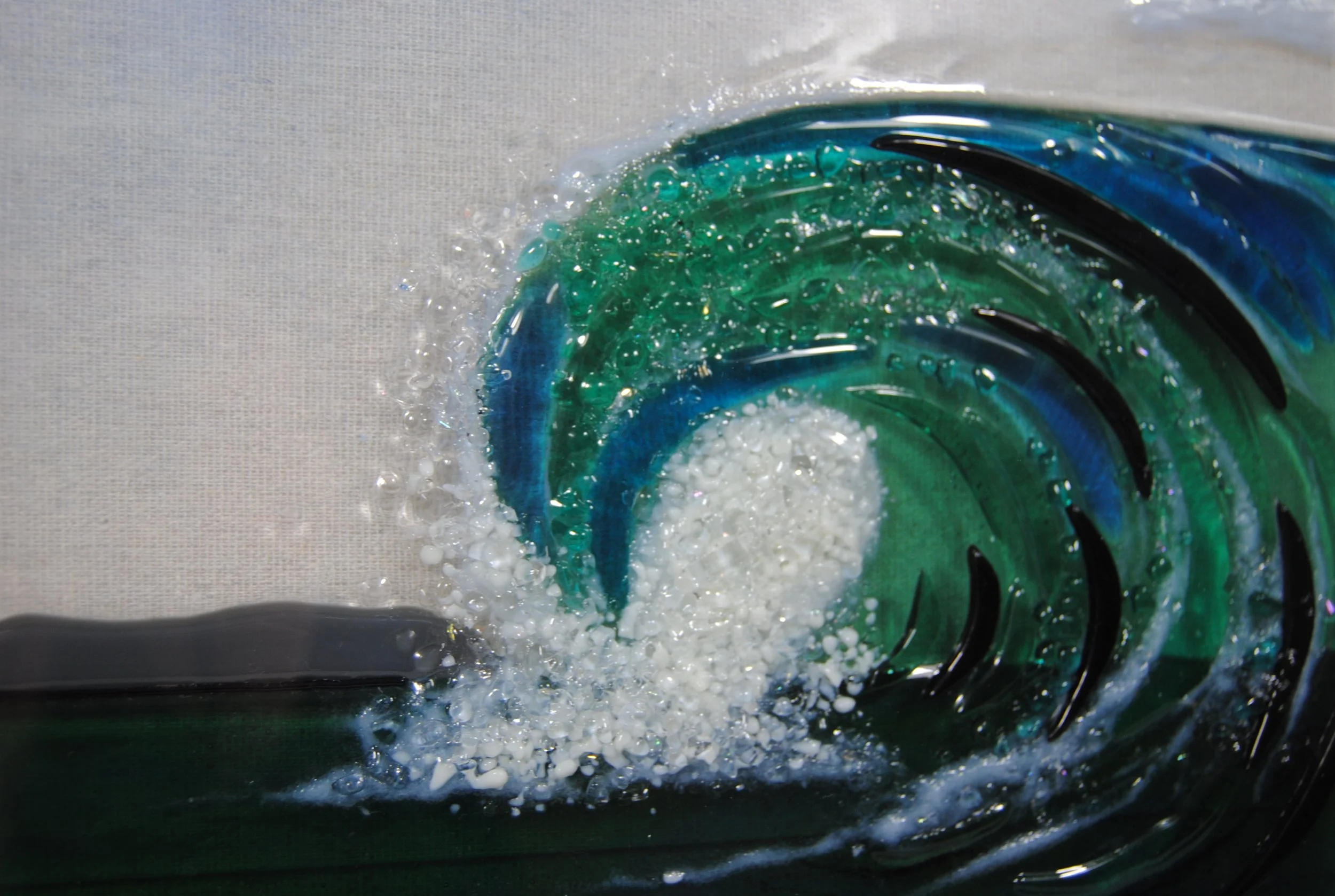 Framed Ocean Wave of Glass