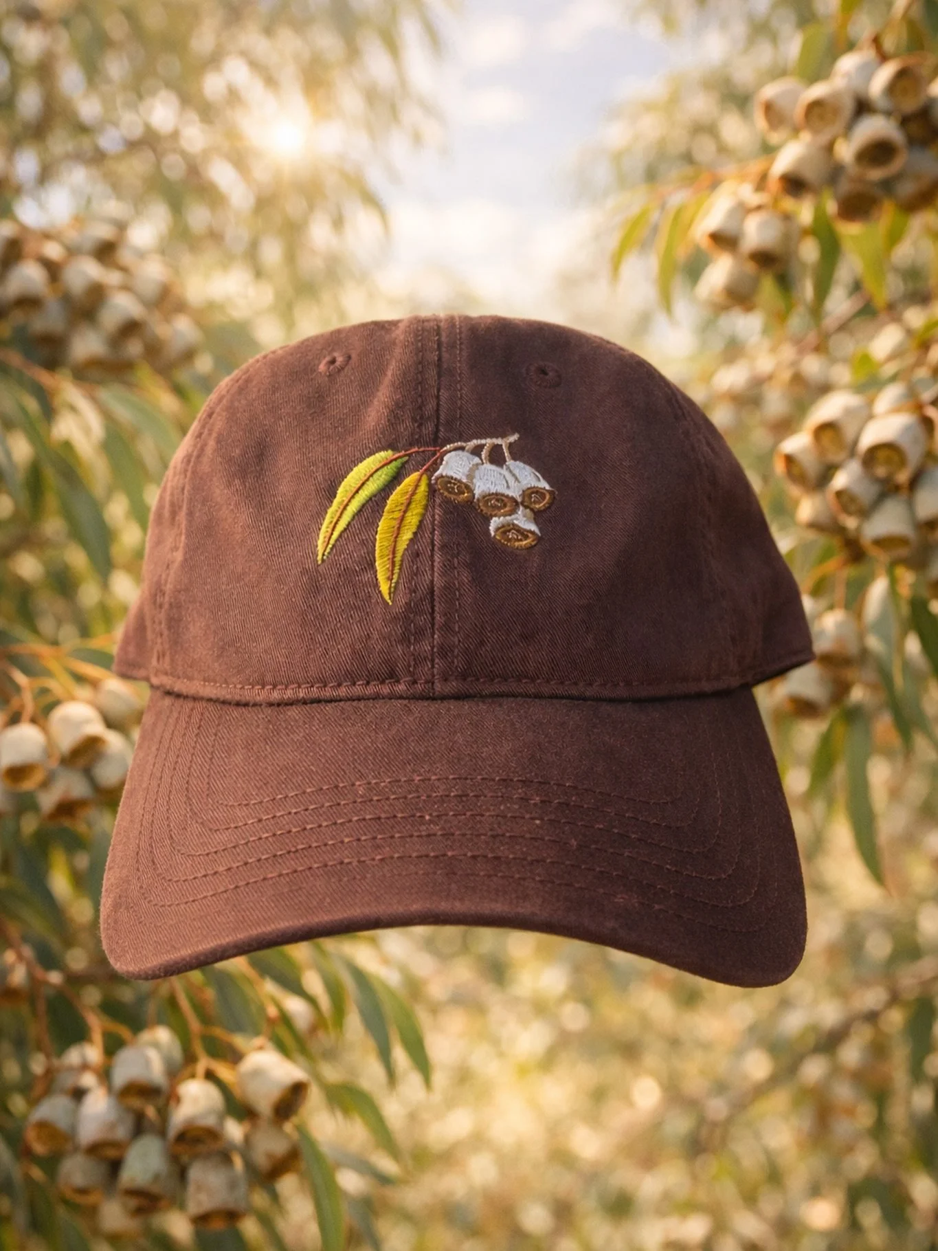 Introducing: the Gumnut cap 🧢 

Gumnuts are actually the woody fruit of eucalyptus trees - and they only open to release their seeds after drying out in the sun (and sometimes even after fire).

Built like the bush - strong, steady, timeless.
Now li