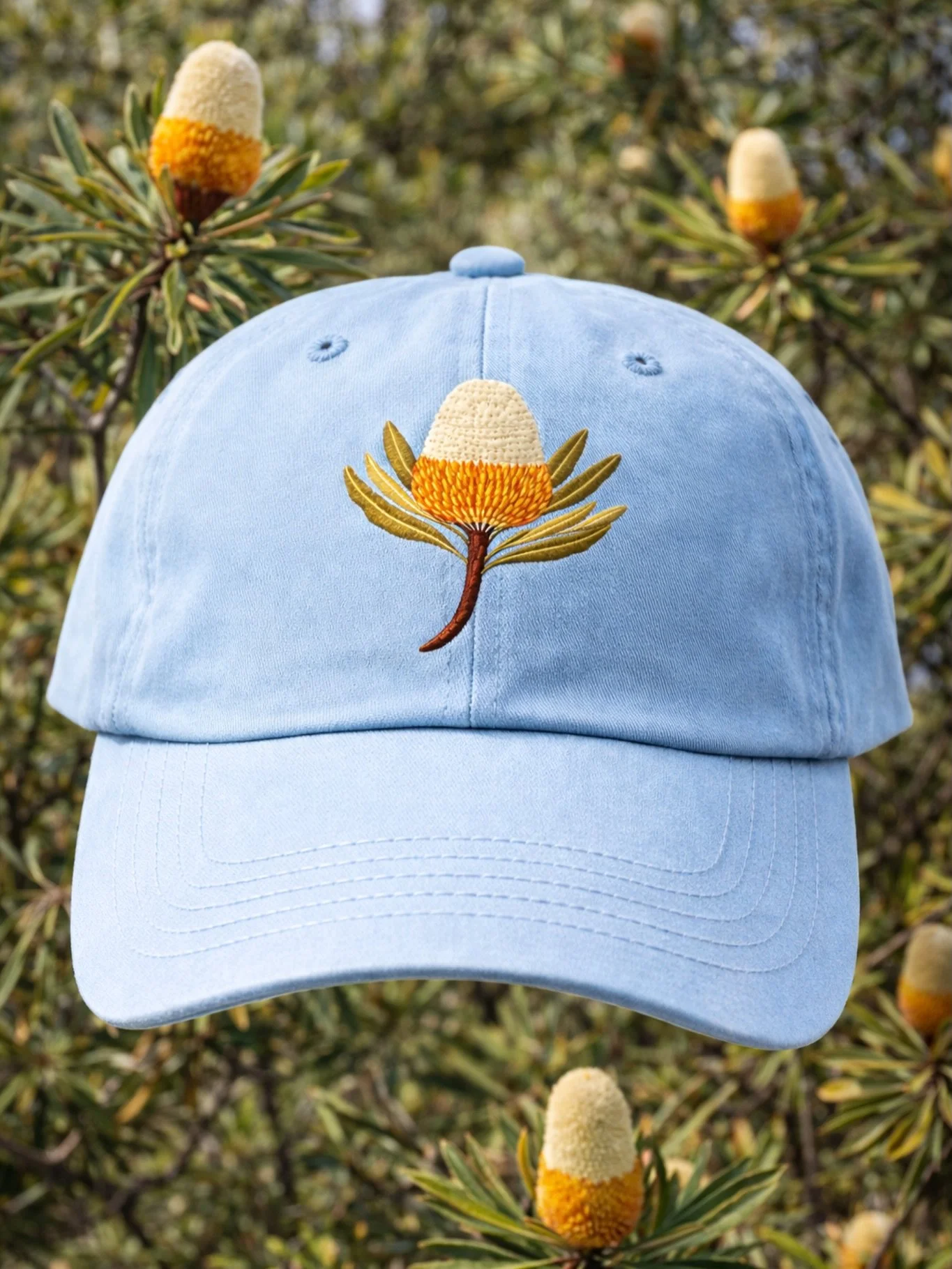 Introducing our newest cap - the Banksia.

One of Australia&rsquo;s oldest flowering plants, the banksia has been here longer than most things on this continent. What looks like a single flower is actually hundreds of them, packed into a cone and ope