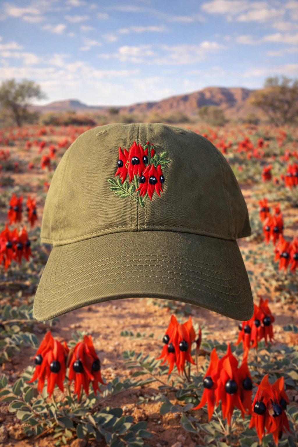The Sturt Desert Pea Cap