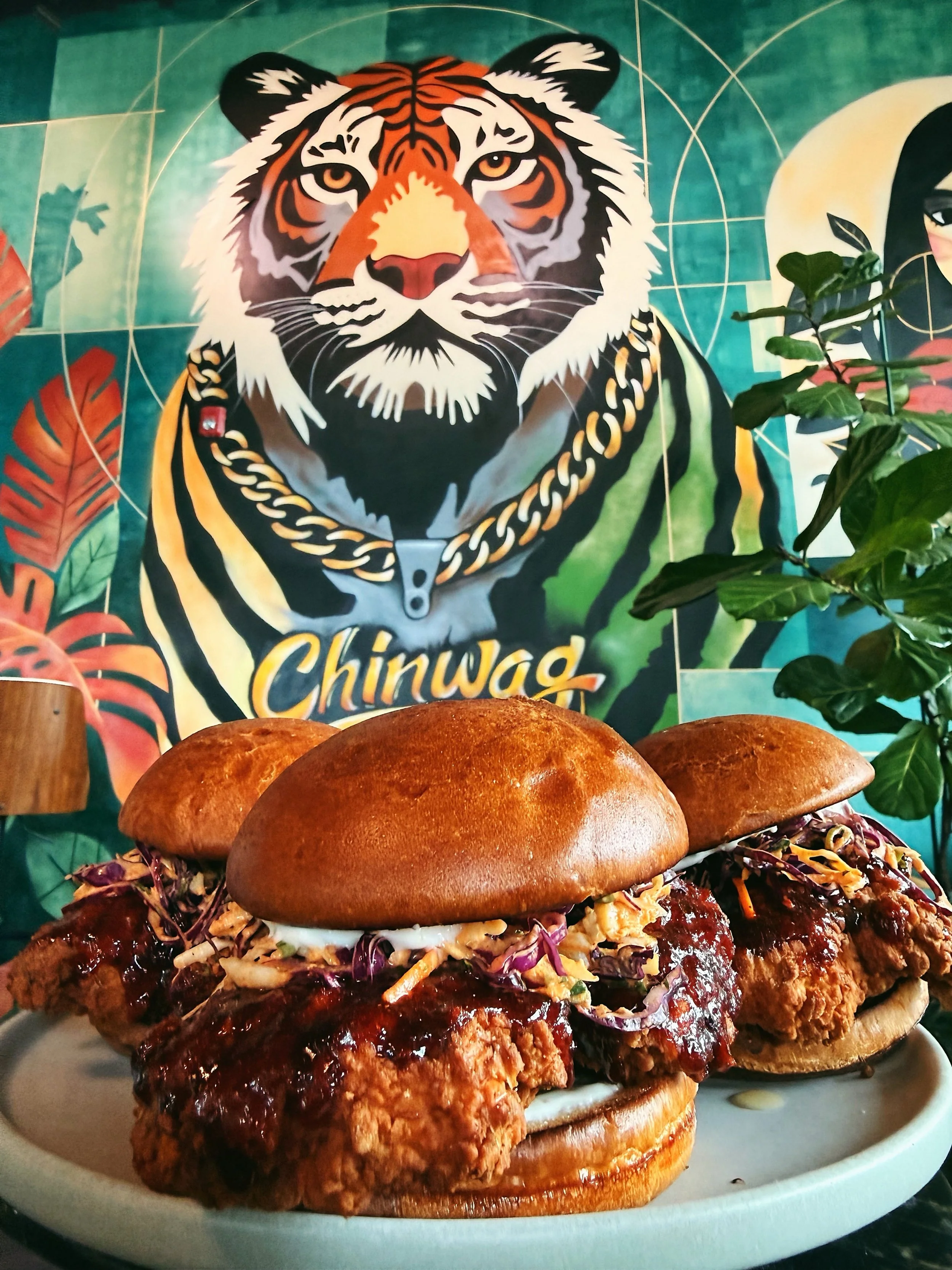 KOREAN FRIED CHICKEN SANDWICH

Yuzu aioli, brined and fried thigh, kimchi slaw. 

Sorry yall gotta wait so long 

#chickensandwich #koreanchicken #chinwag #restaurant