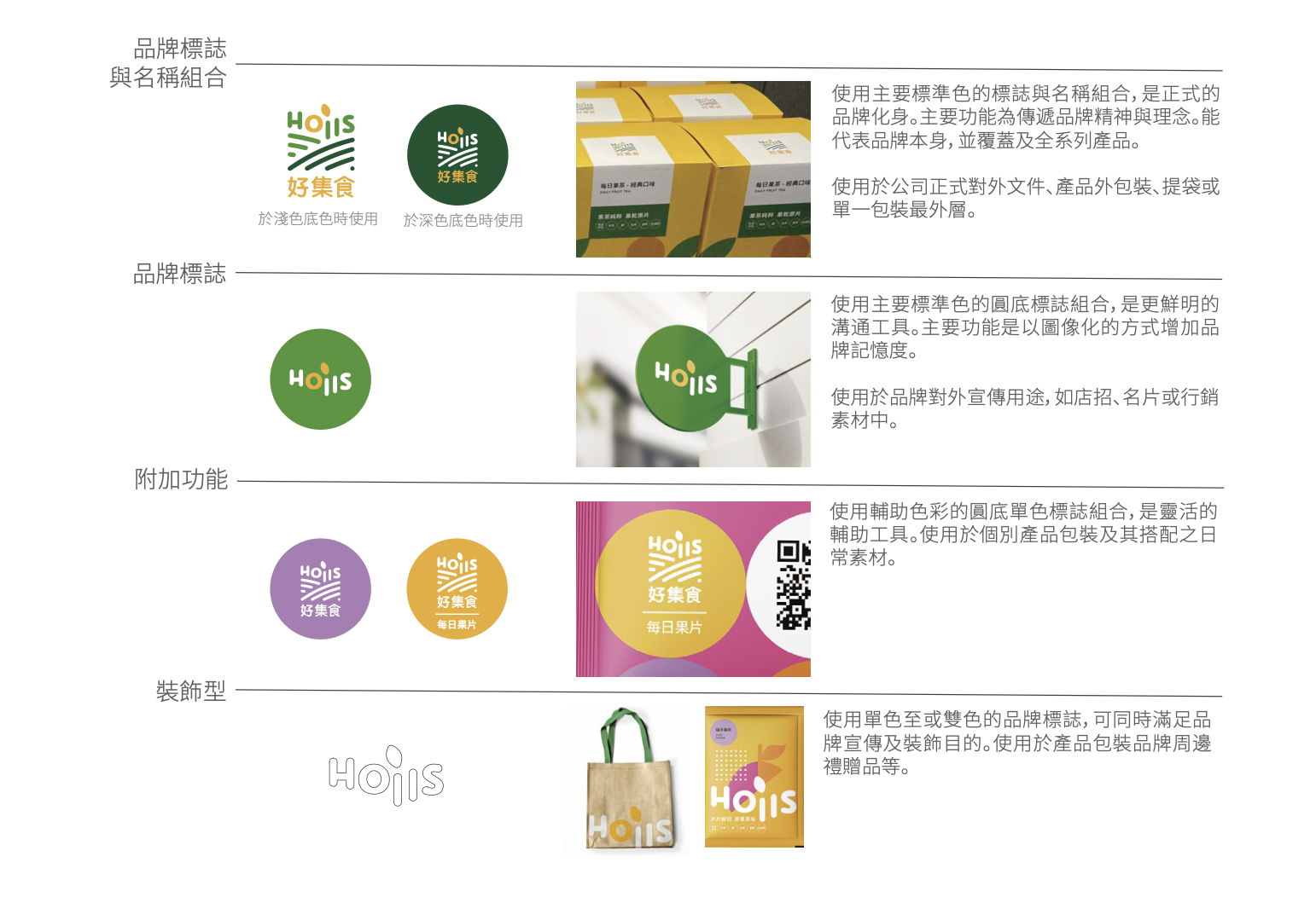 Hoiis 好集食品牌識別系統應用說明