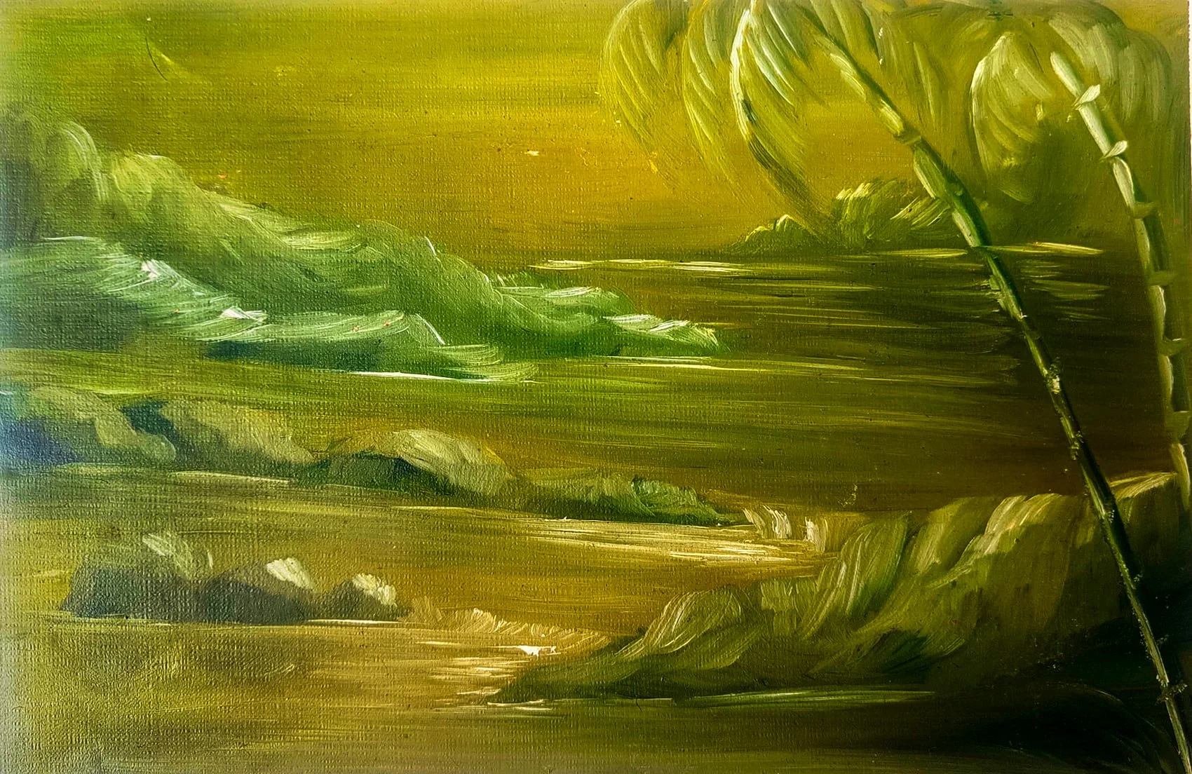 Ashant(Storm) (2025) | Medium: Oil on canvas sheet | Size : 10.5 x 7.5inches