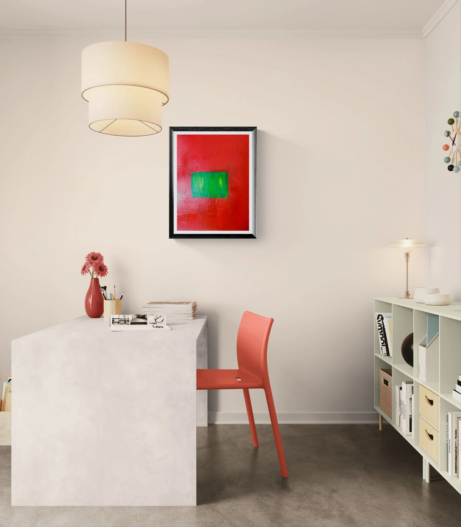 Home office with a desk and bookcase.jpeg