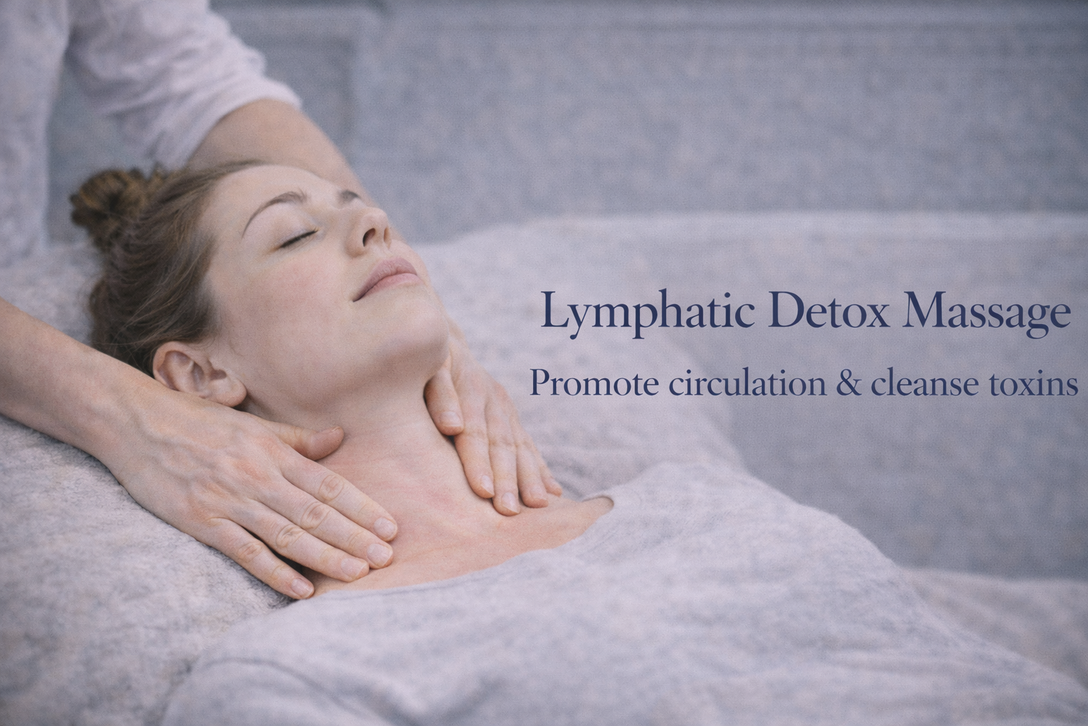 A feather-light lymphatic drainage session — most guests find it deeply relaxing.