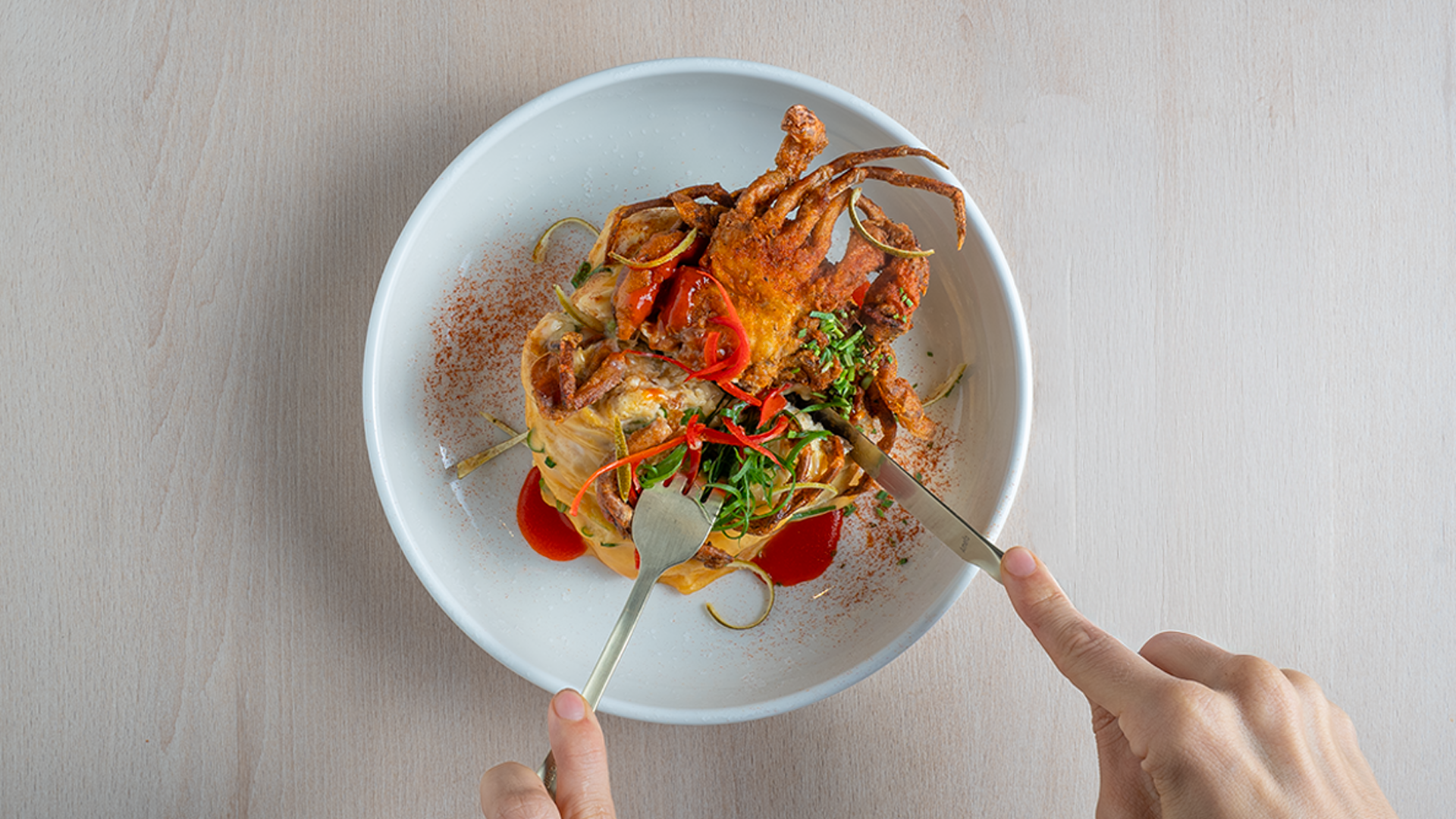 Alexandria cafe photography - soft shell crab 