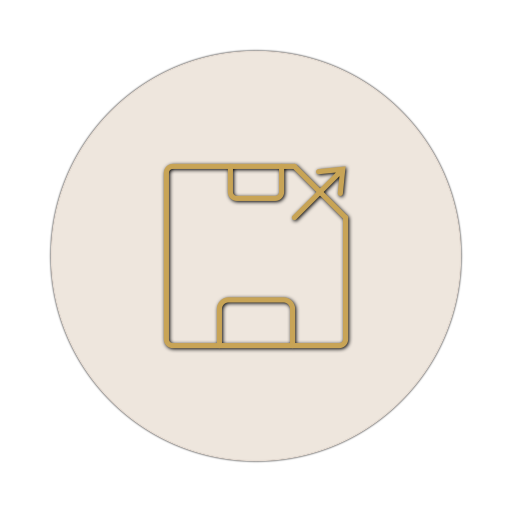 Icon mit einer Abbildung von einem Export-Symbol