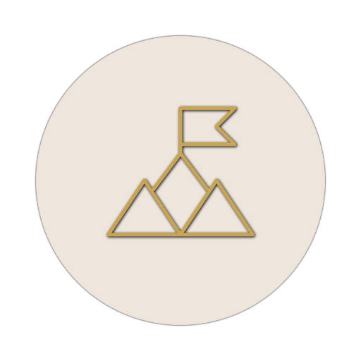 Icon mit einem Berg und einer Zielflagge