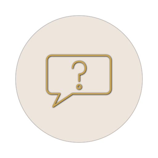 Icon mit einer Sprechblase und einem Fragezeichen
