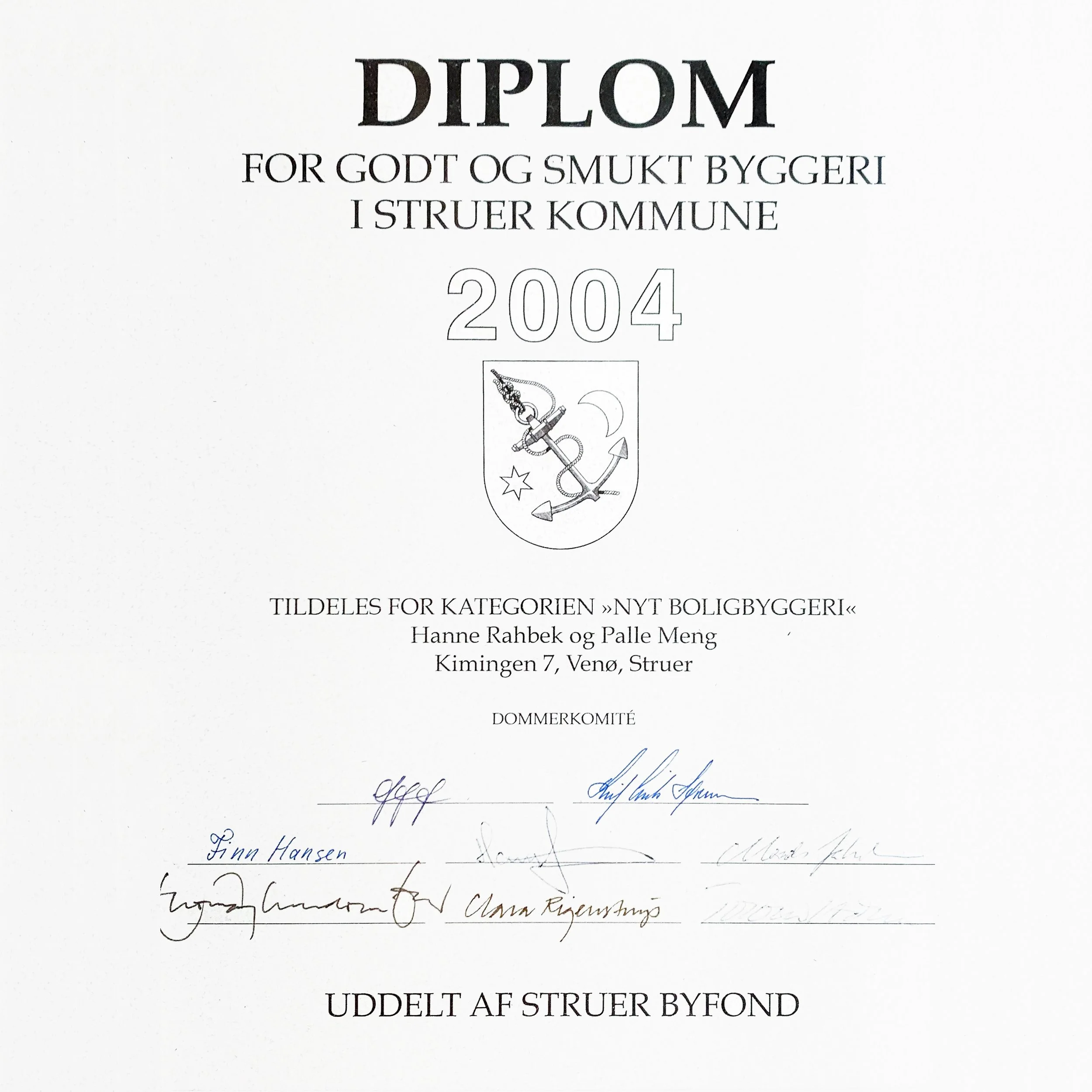 2004 - STRUER KOMMUNES ARKITEKTURPRIS - Villa Meng, Venø