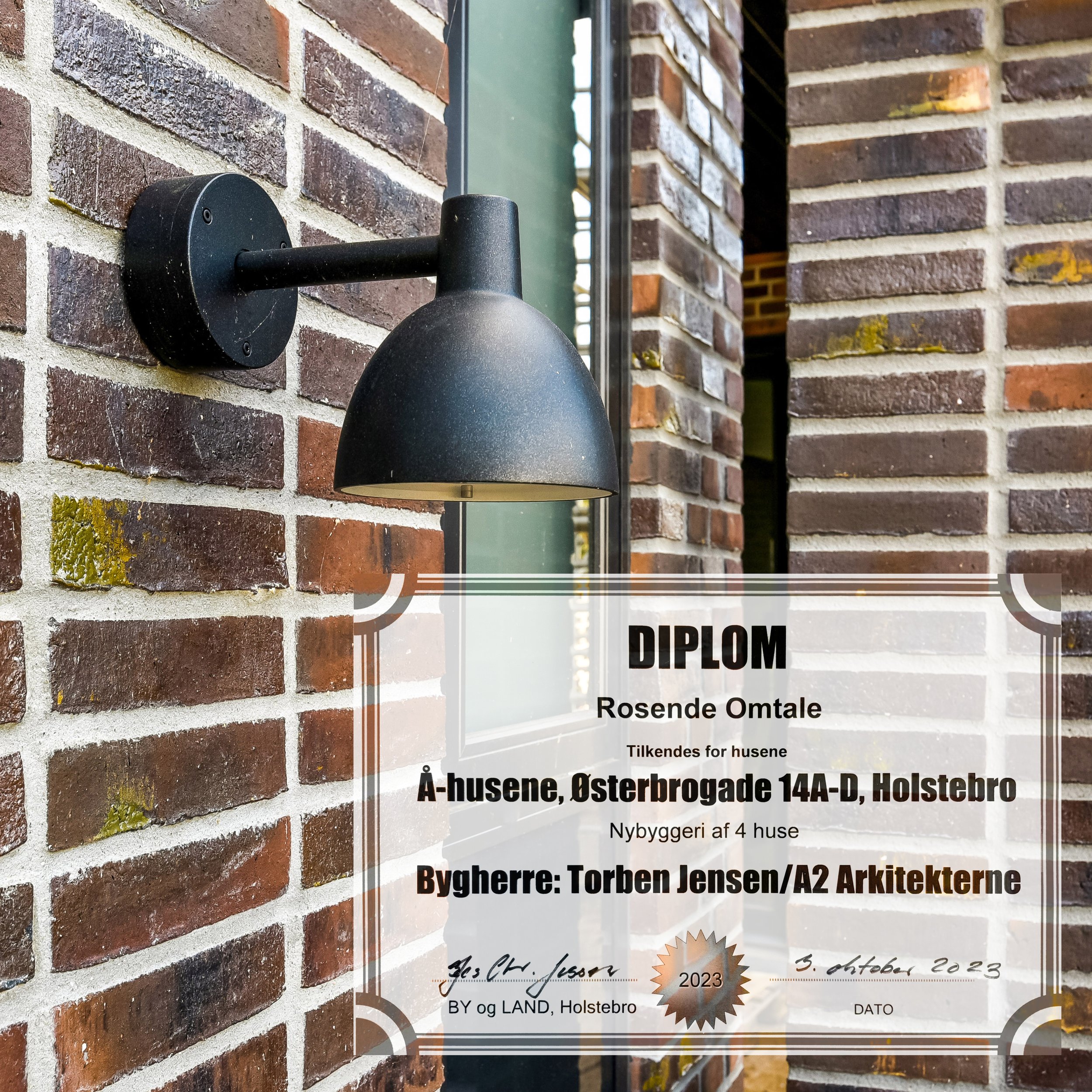 2023 - ROSENDE OMTALE - Foreningens for Bygnings- og Landskabskultur i Holstebro og Omegn, By & Land - Åhusene, 4 nye boliger