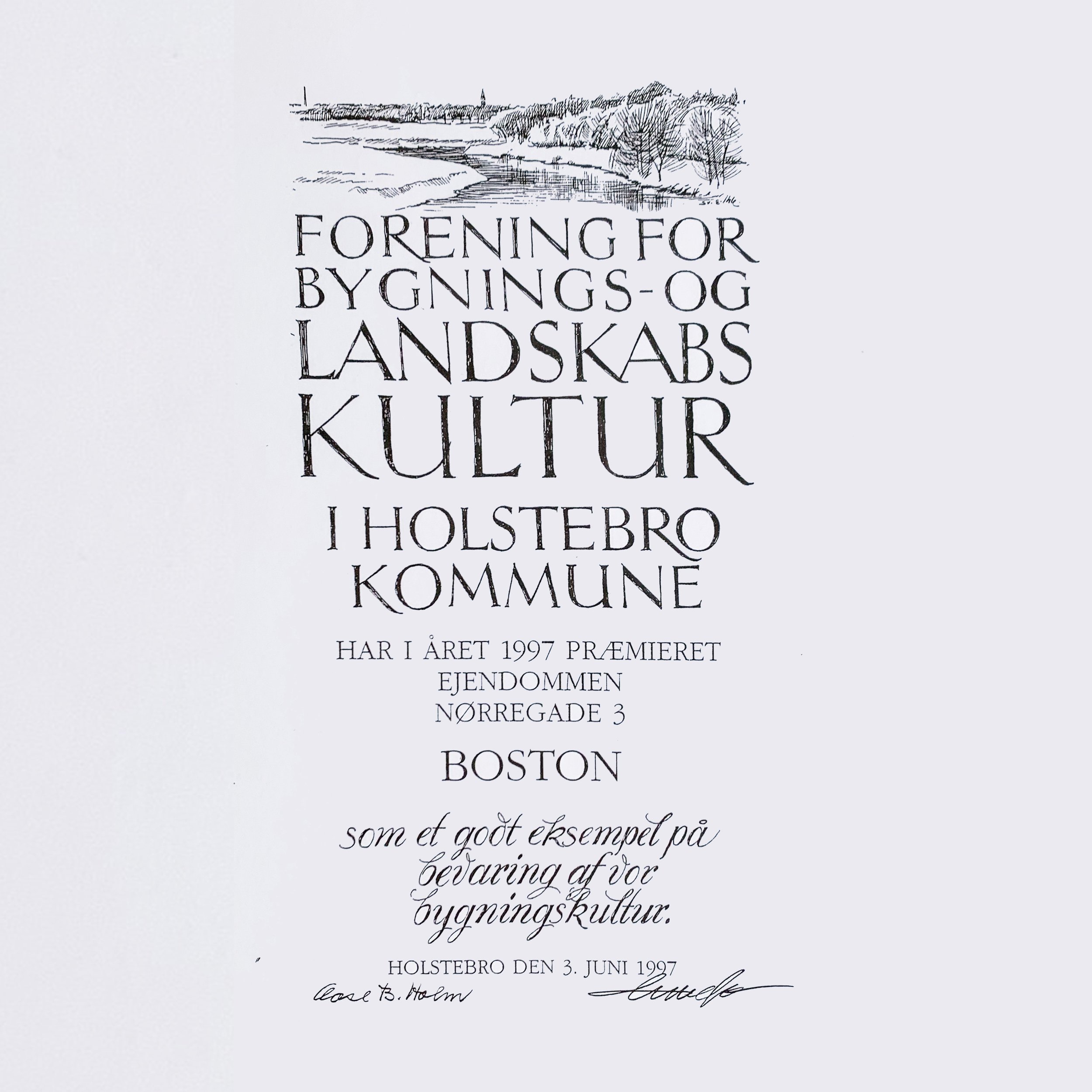 1997 - HOLSTEBRO KOMMUNES BYGNINGSPRIS - Butik og bolig, Nørregade 3, Holstebro. Renovering, ombygning og tilbygning.