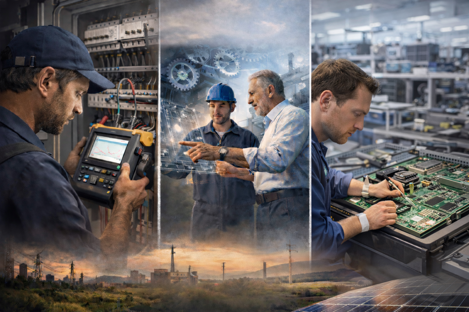 Darstellung von Spezialisten bei der Arbeit