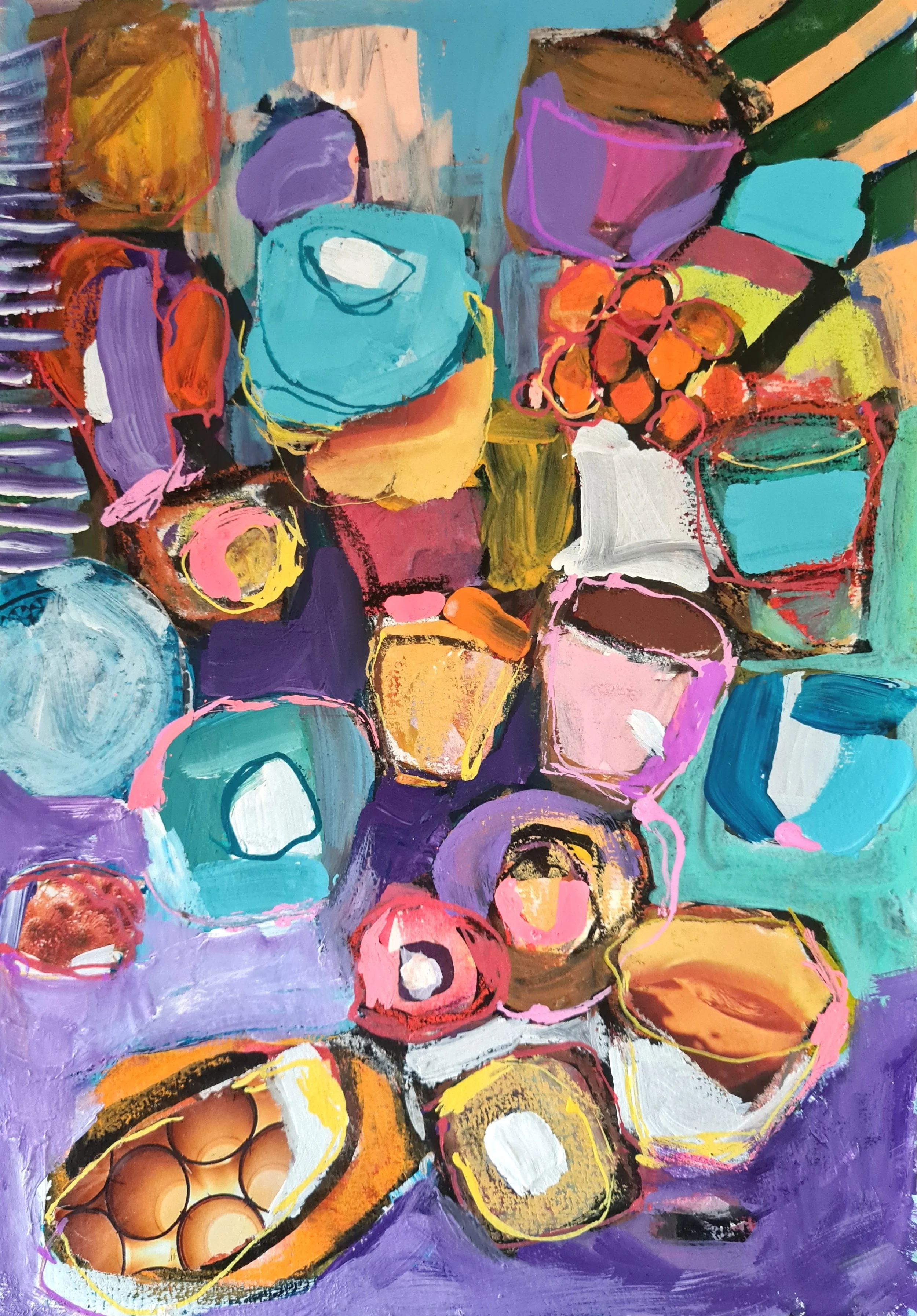 Mezze. - Mixed media & collages - SOLD