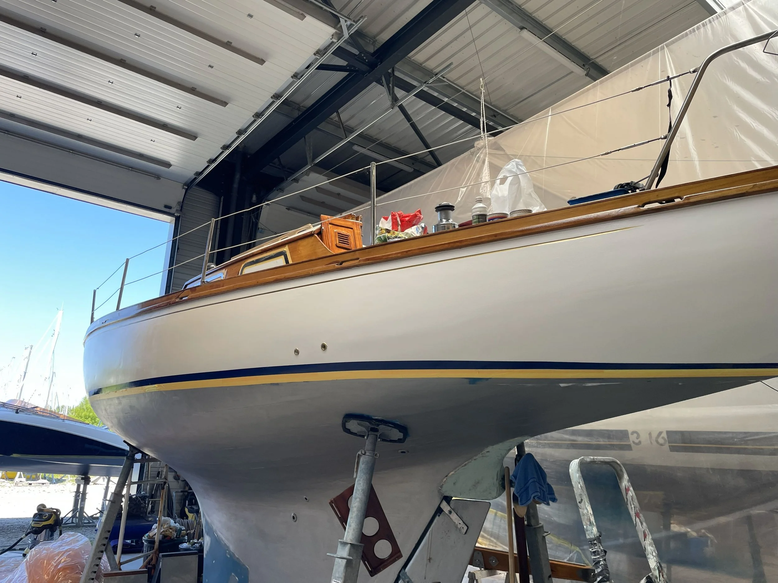 Rénovation d'un bateau bois