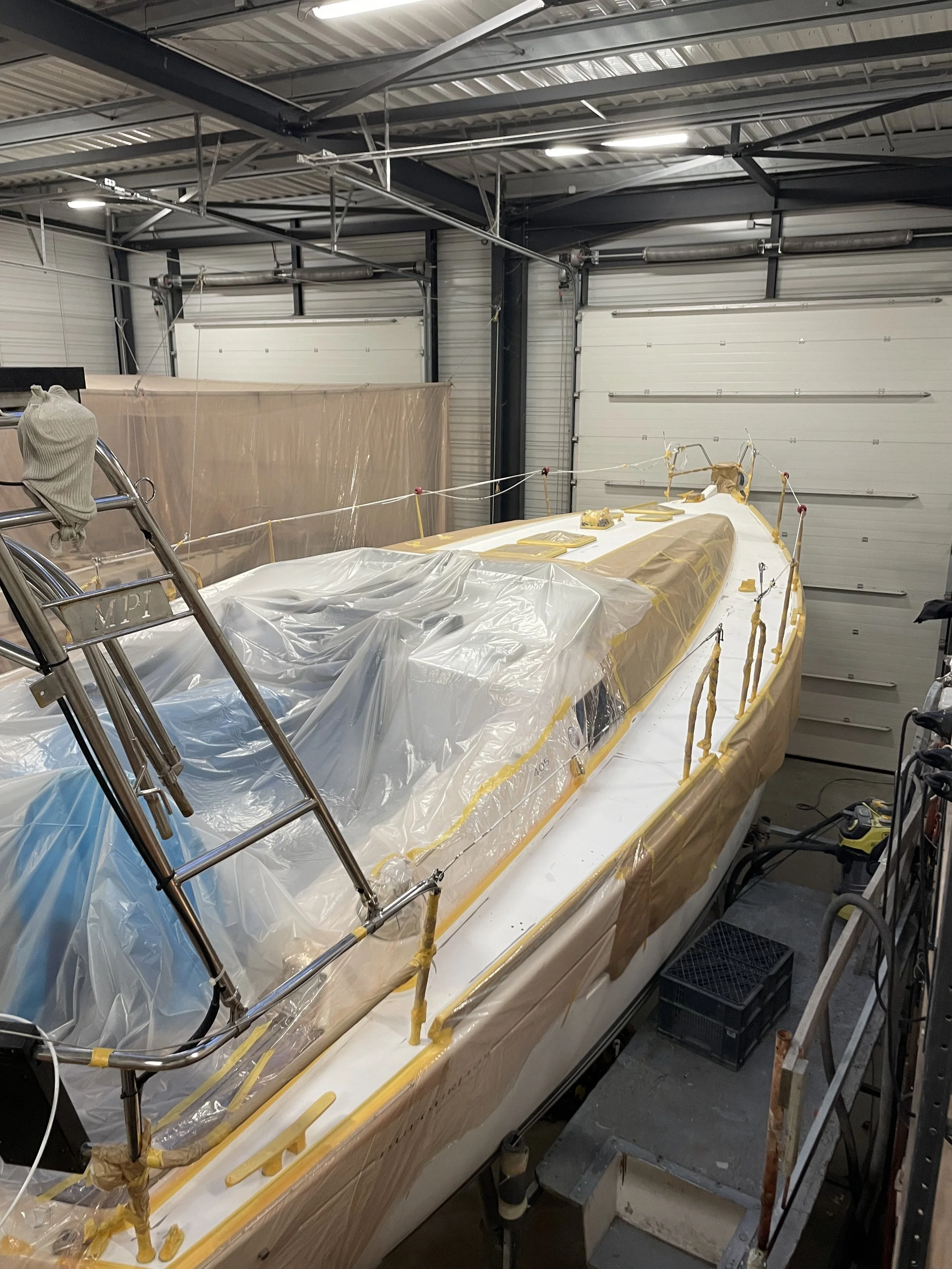 Reprise d'un ancien pont teck en peinture