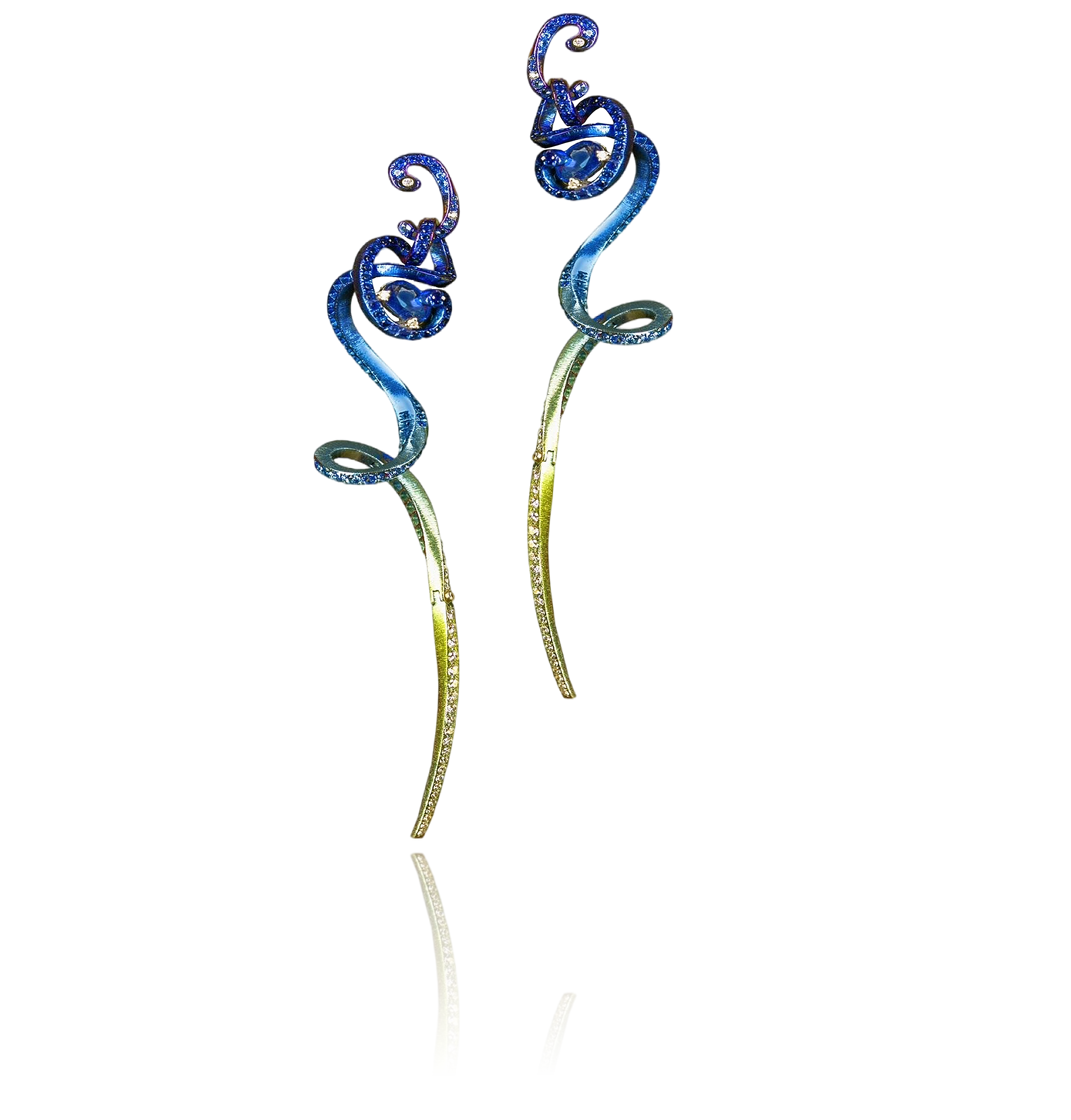 The twisted form of titanium simulates the curvature of spacetime, showcasing the elegant trajectories of planets as they orbit a star.