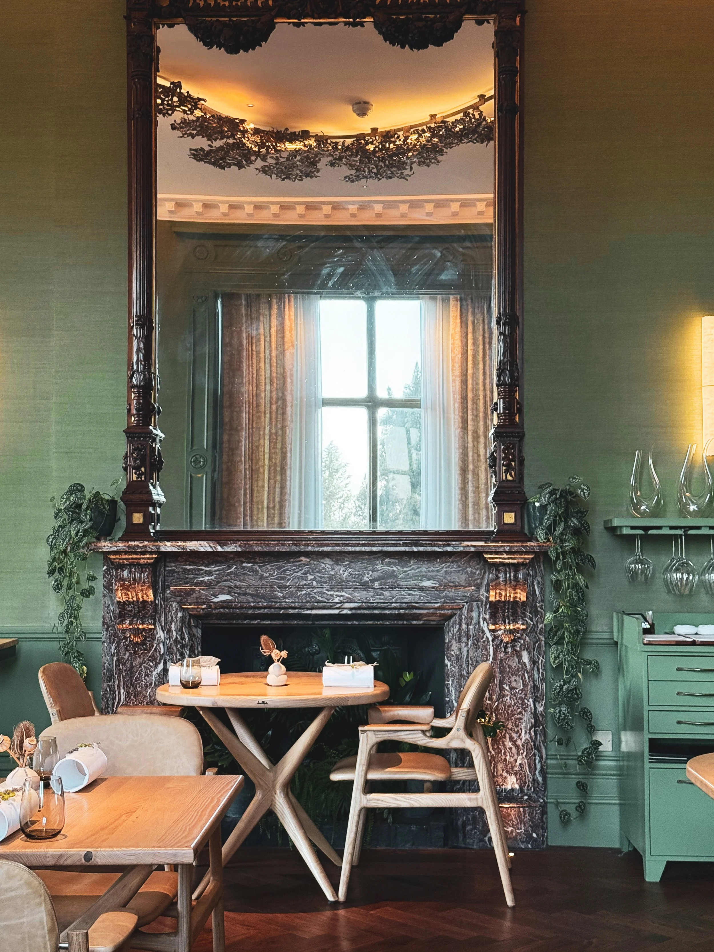 The dining room at Restaurant Interlude in Sussex