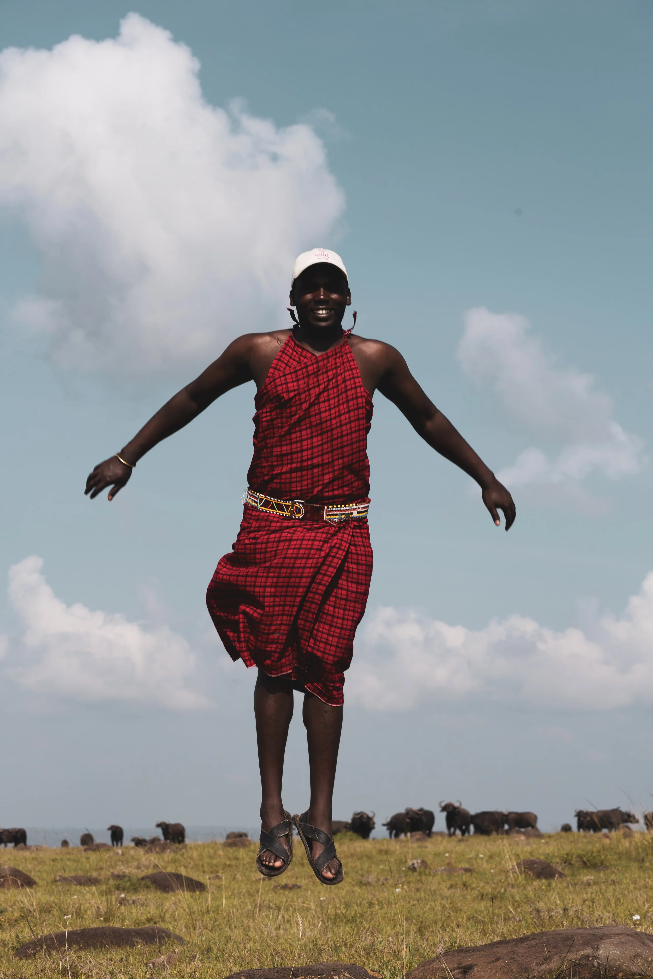 A smiling Maasai herder at Enonkishu Conservancy, Kenya