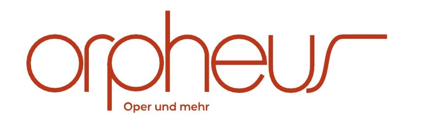 Das Logo der Orpheus Kultur- und Theatergruppe mit dem Namen 'orPHEUS' und dem Slogan 'Oper und mehr'.